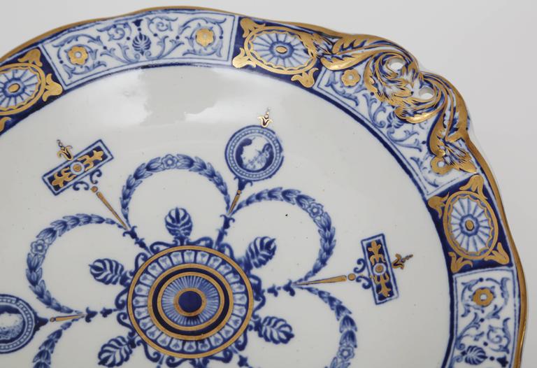 Pair of 19th Century Wedgwood England Dessert Compotes or Tazzas, Blue