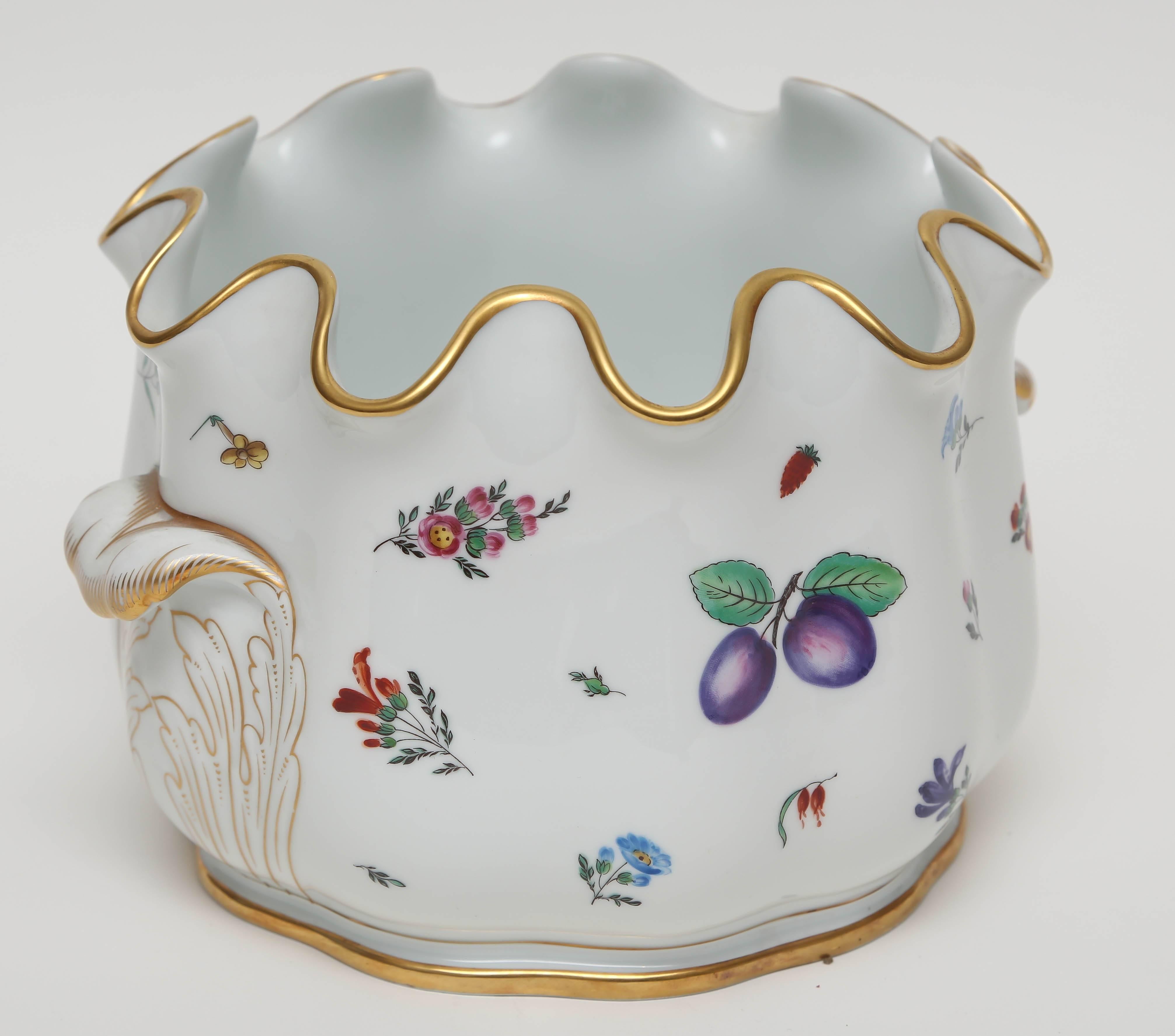 Italian Vintage Ginori, Italy Porcelain Jardinière or Monteith Bowl