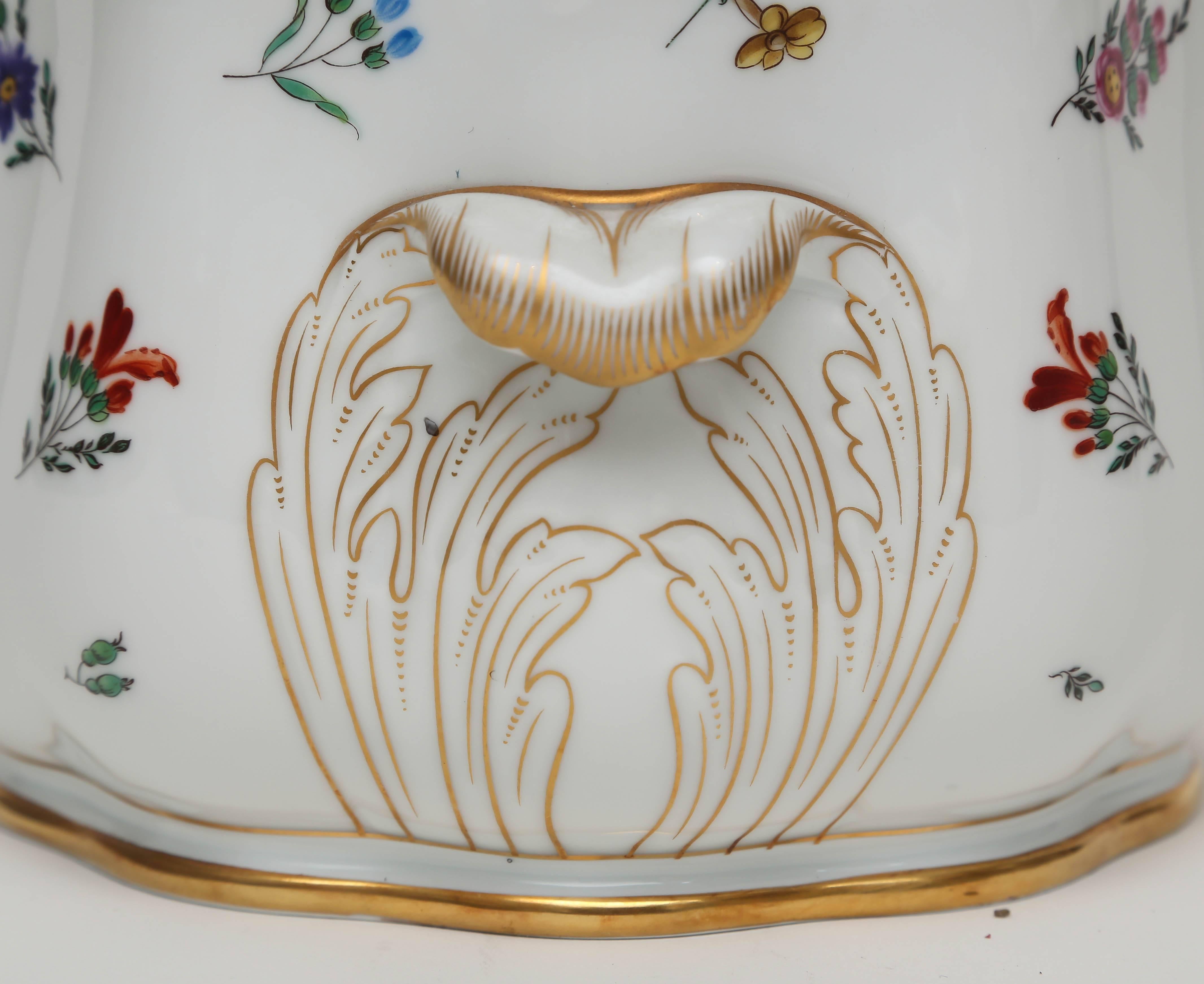 Vintage Ginori, Italy Porcelain Jardinière or Monteith Bowl In Good Condition In West Palm Beach, FL