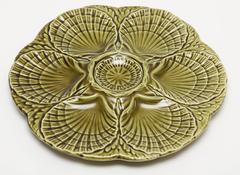 Antique Majolica Oyster Plate
