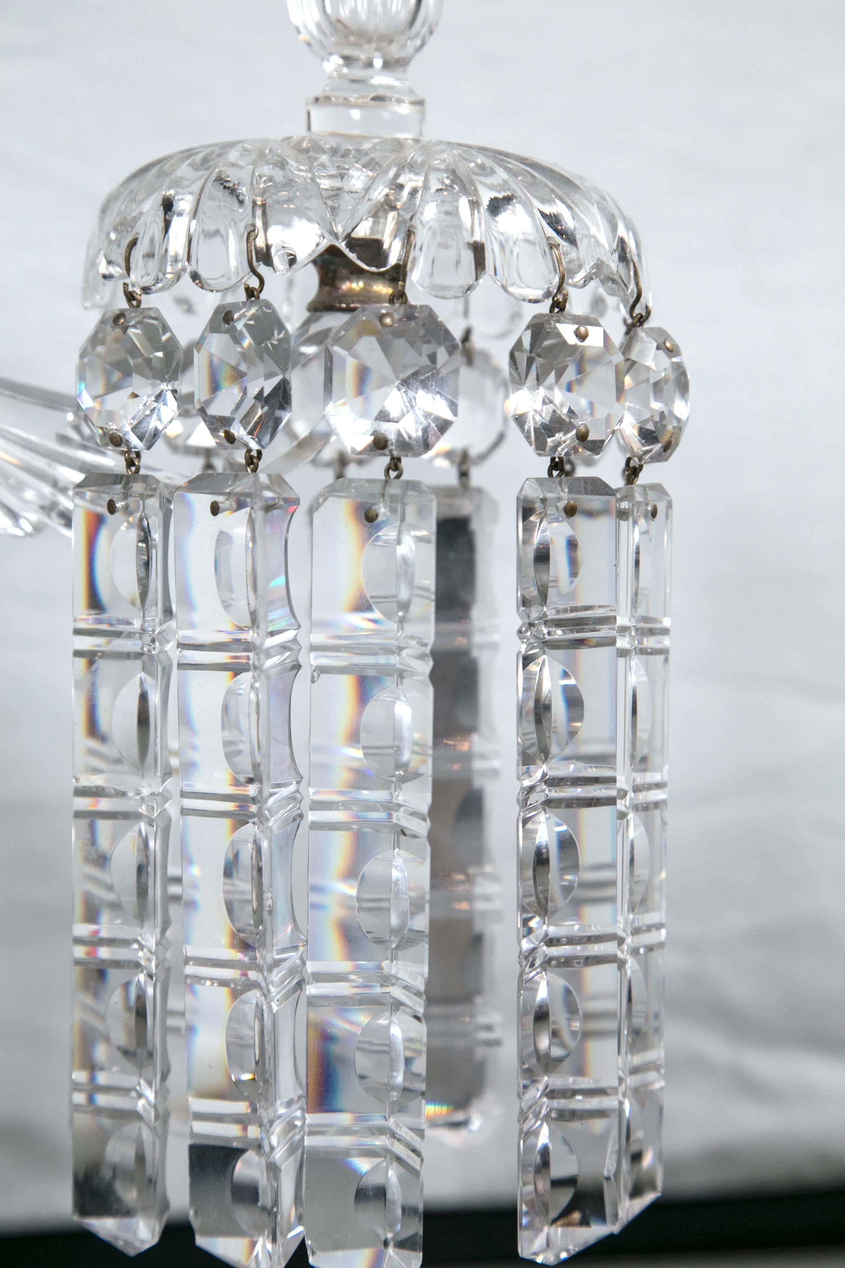 Turn of the Century Crystal Candleholders For Sale 2