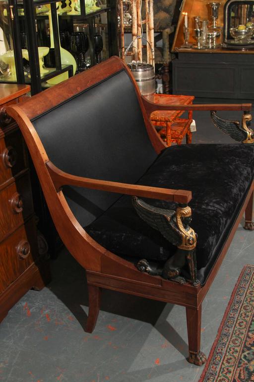 Egyptian Empire style Settee Sofa For Sale at 1stDibs