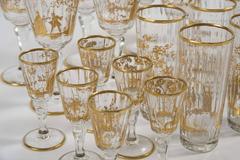 Early 20th Century Set of Italian Drinking Glasses with Gilt Decoration