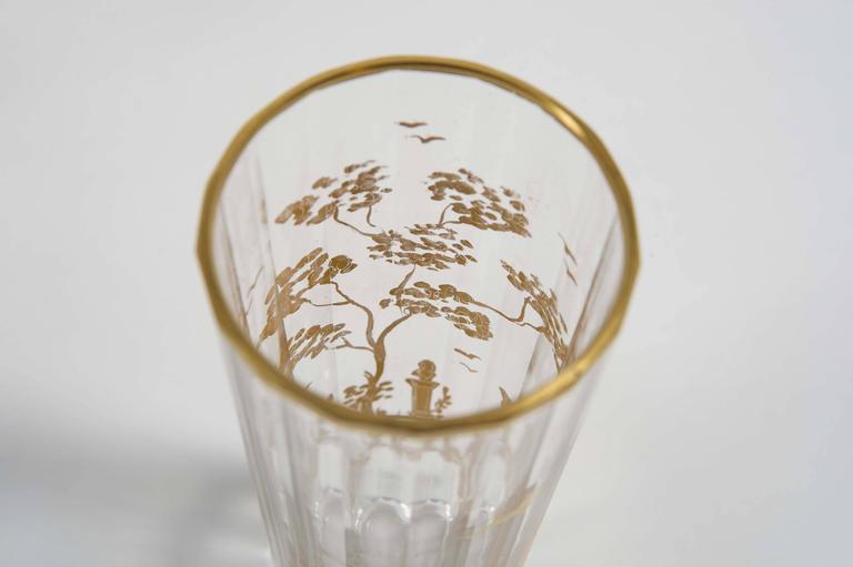 Early 20th Century Set of Italian Drinking Glasses with Gilt Decoration