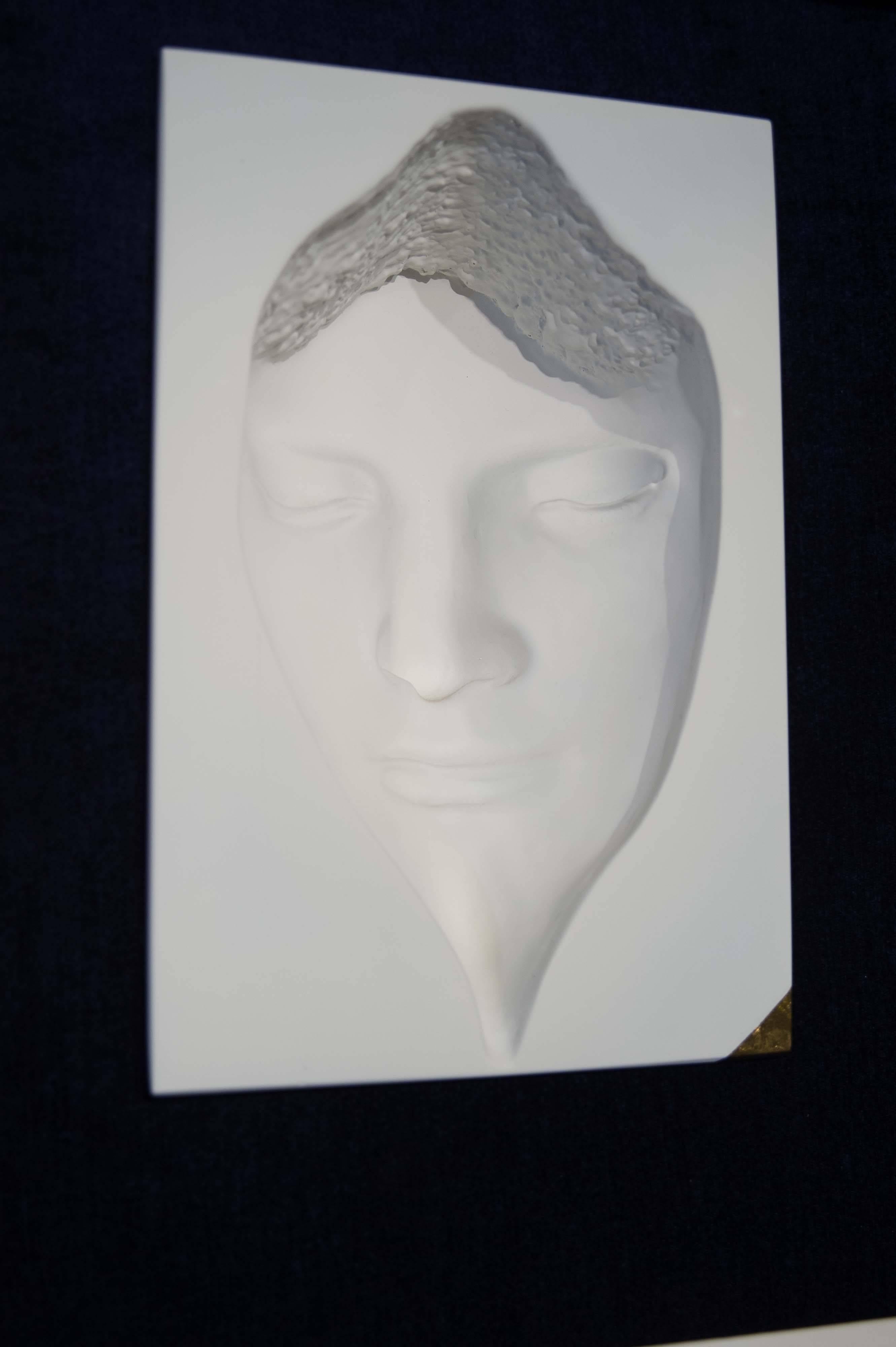 Unique 3D Ceramic Face Sculpture by English Sculptor Abbott Van Dada 1