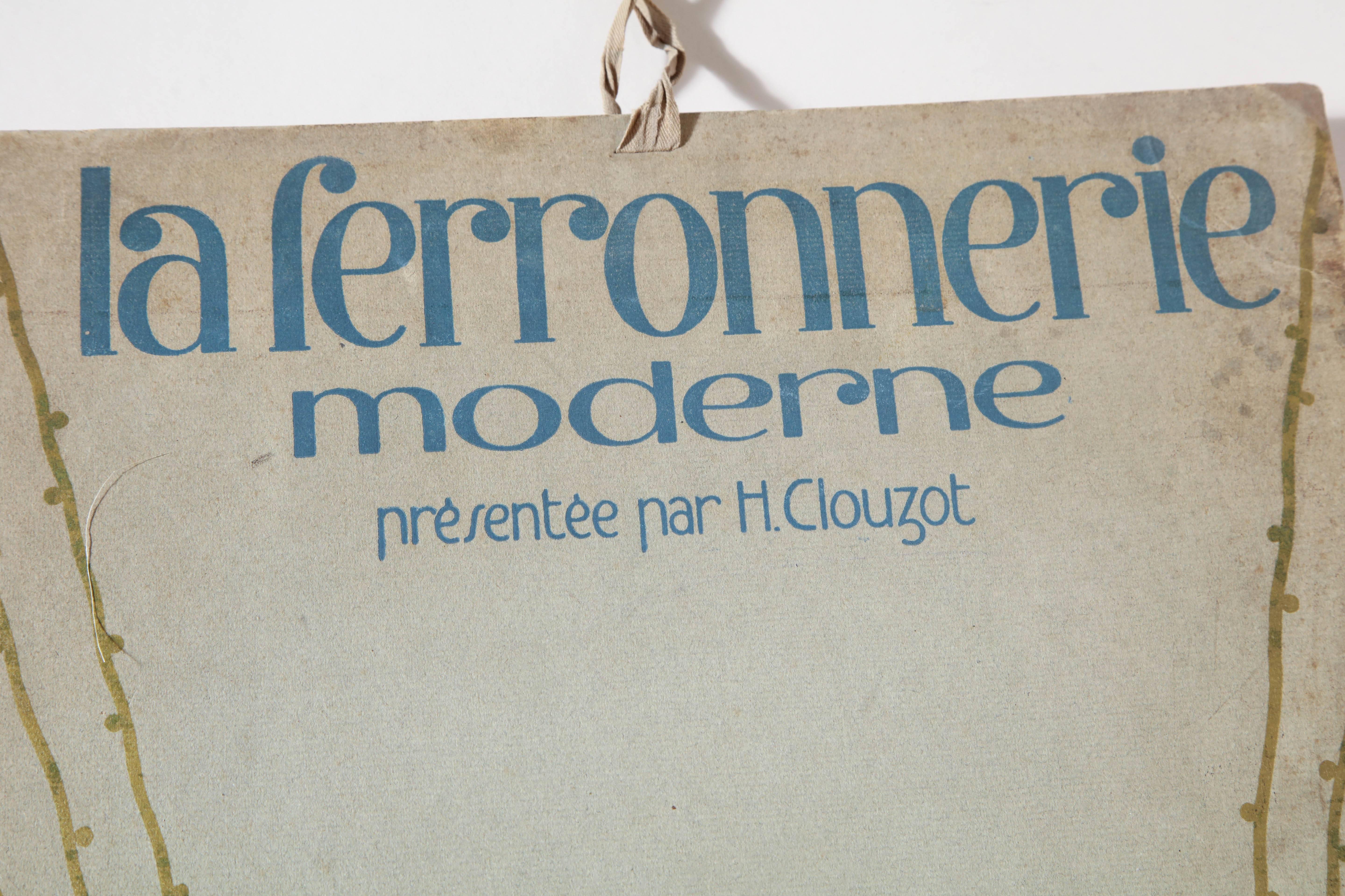 French 'Le Ferronerie Moderne a L'exposition Internationale' by Henri Clouzot For Sale