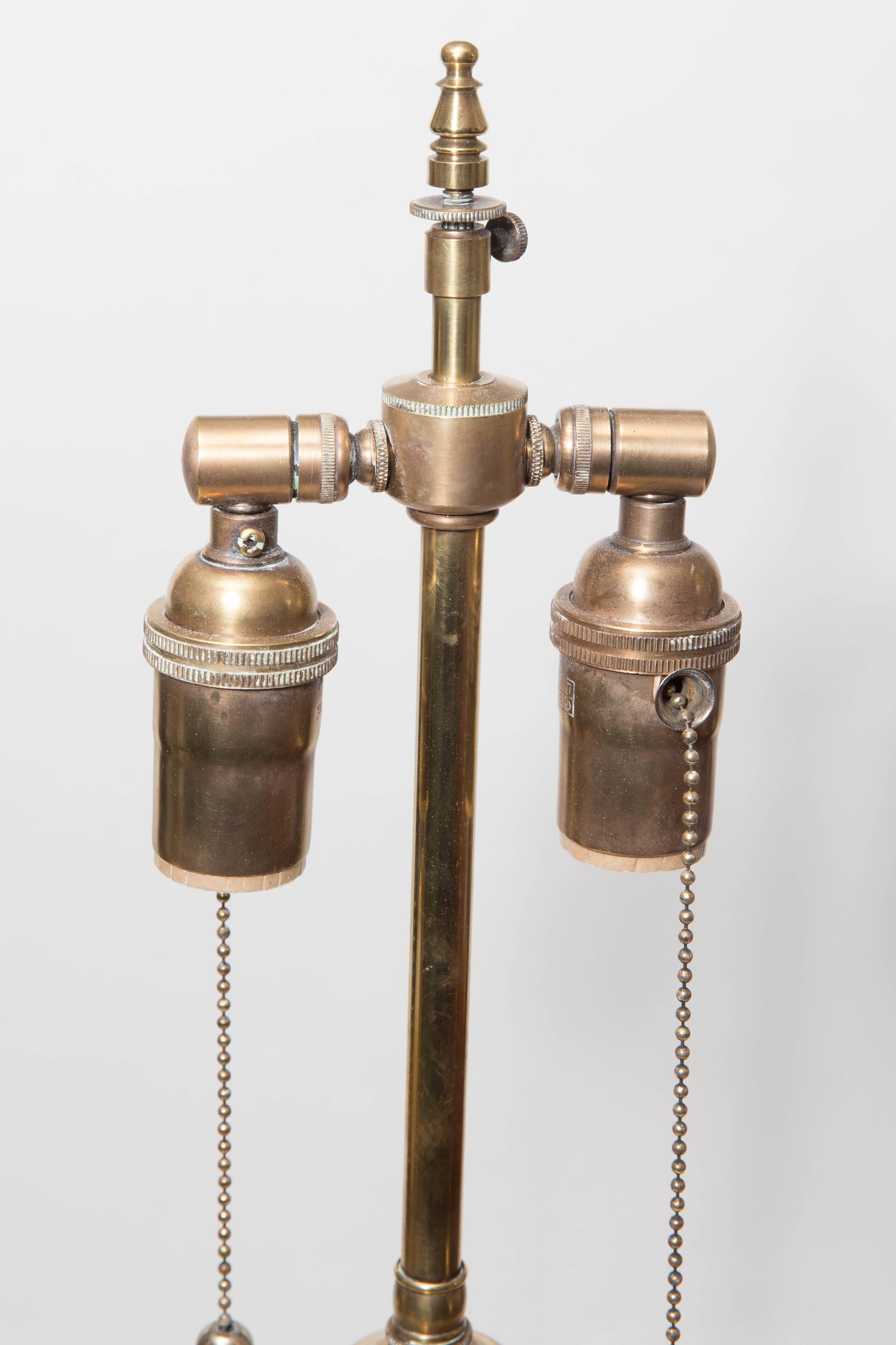 Italian Pair of Lavender and Grey Scavo Glass Table Lamps