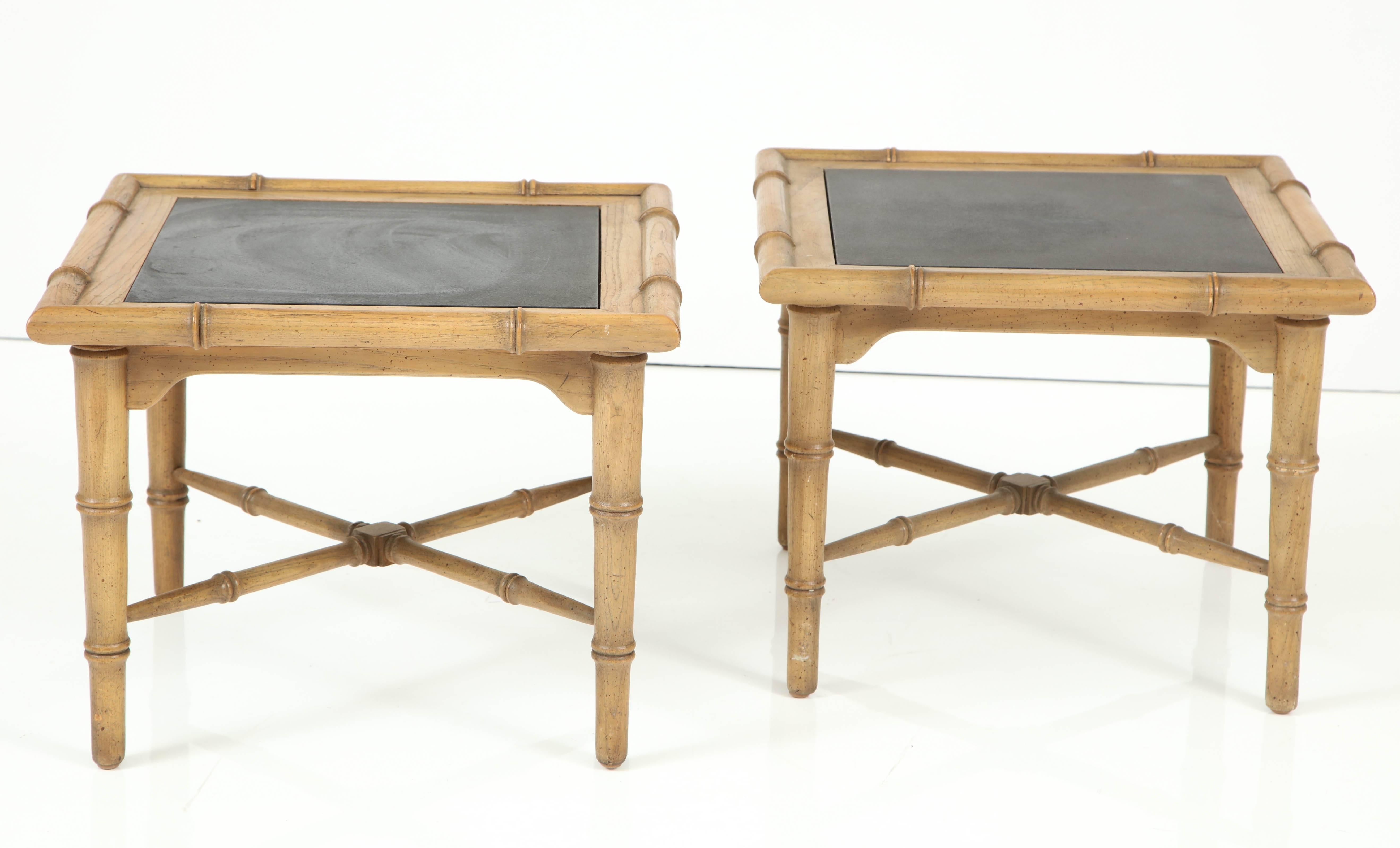 Pair of American Slate Top Tables 4