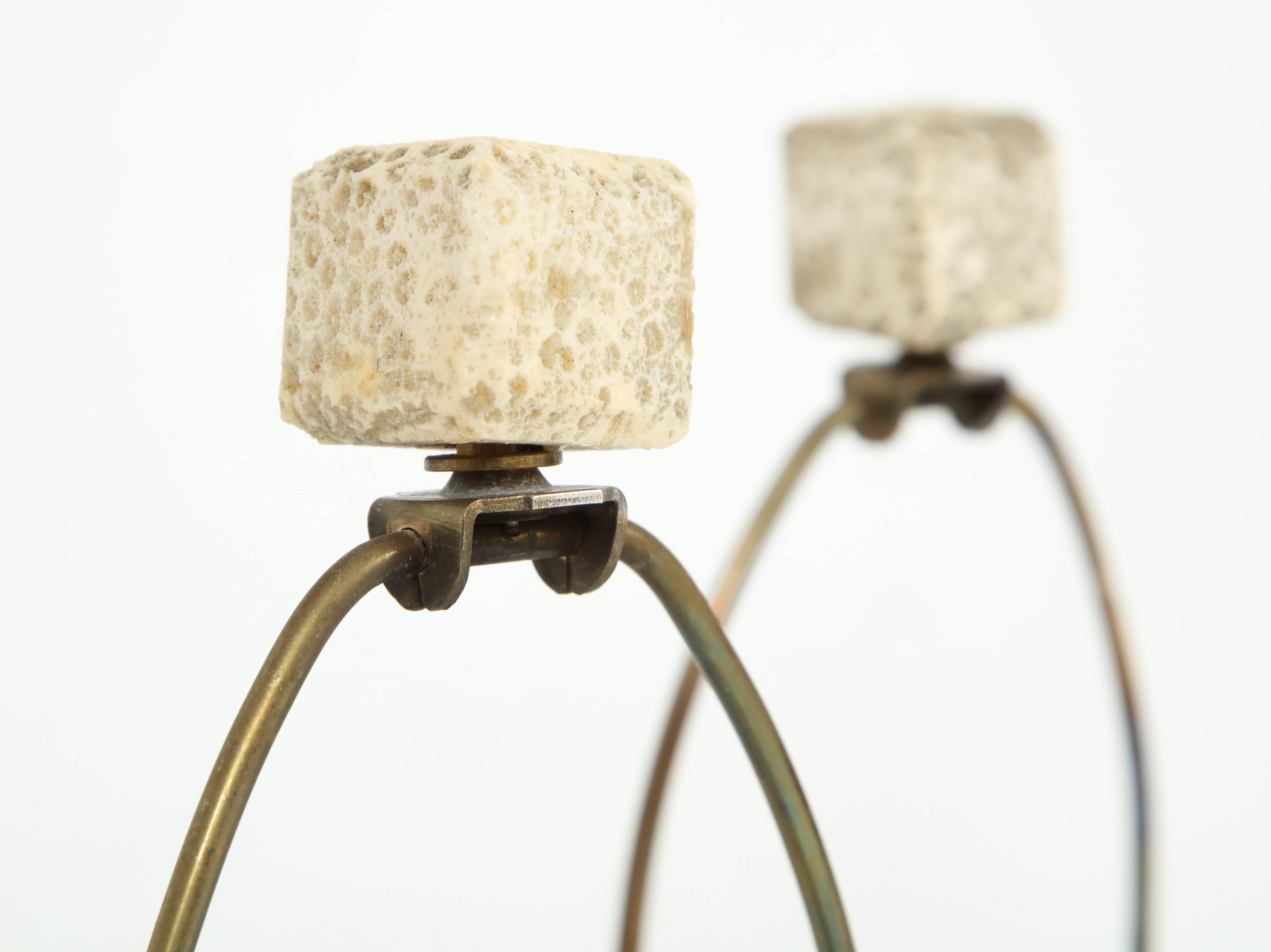 Pair of Fossil Coral Lamps at 1stDibs fossil lamps osrs