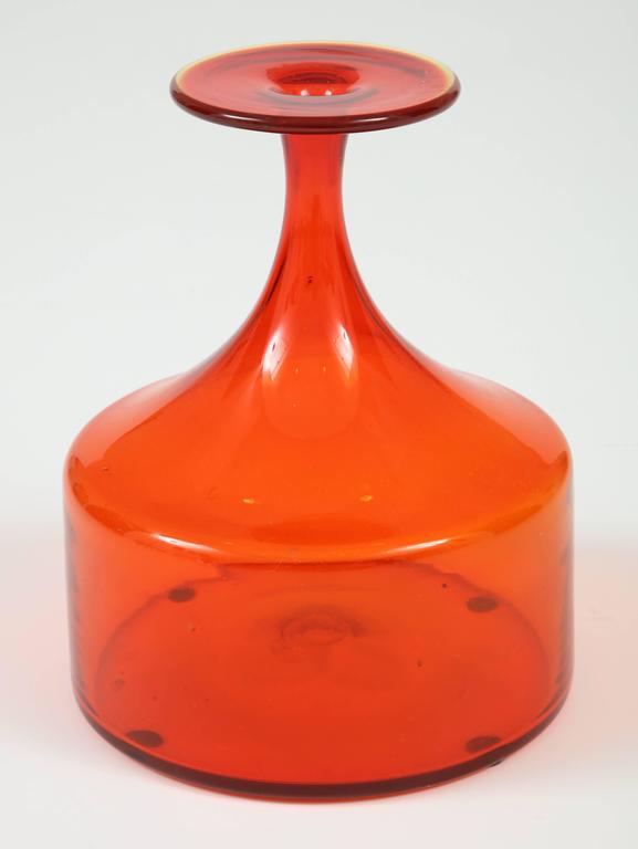 Blenko Orange Vase, C 1950 For Sale at 1stdibs