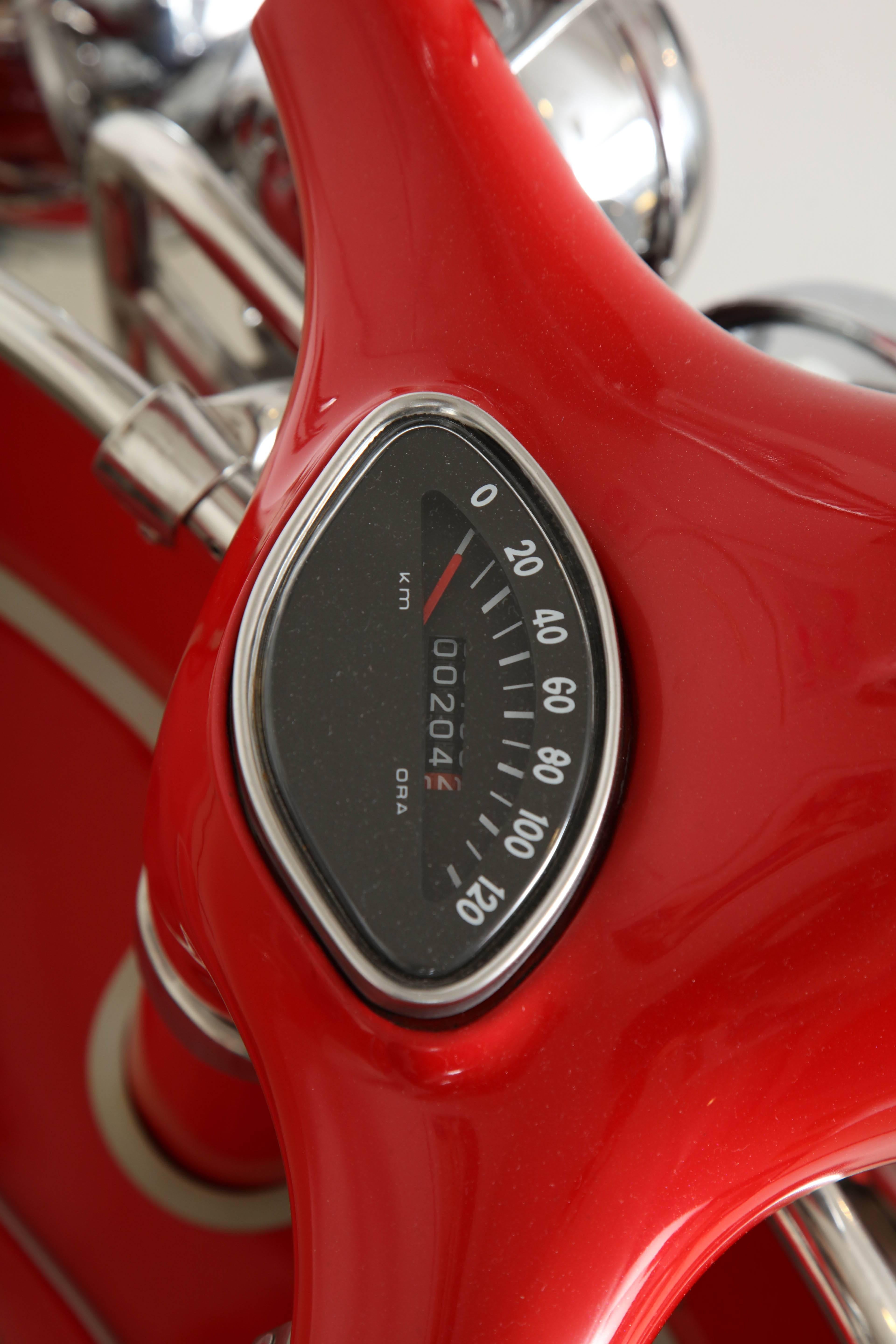 Fully Restored 1963 Red with White Leather Italian, Piaggio 