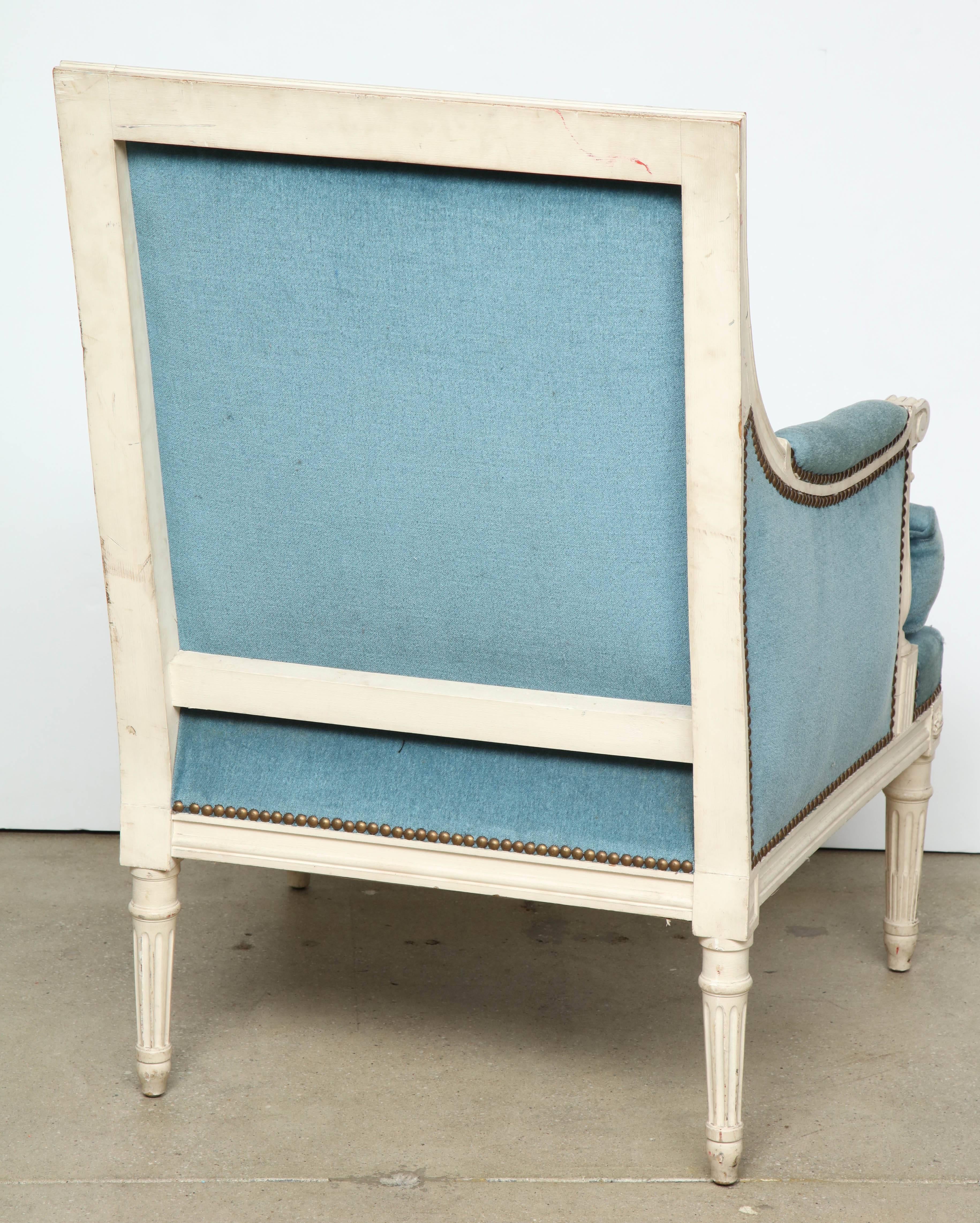 Pair of Louis XVI Style Bergère Chairs 1