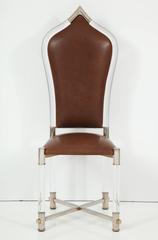 Tall Lucite Chair by Antonio Pavia