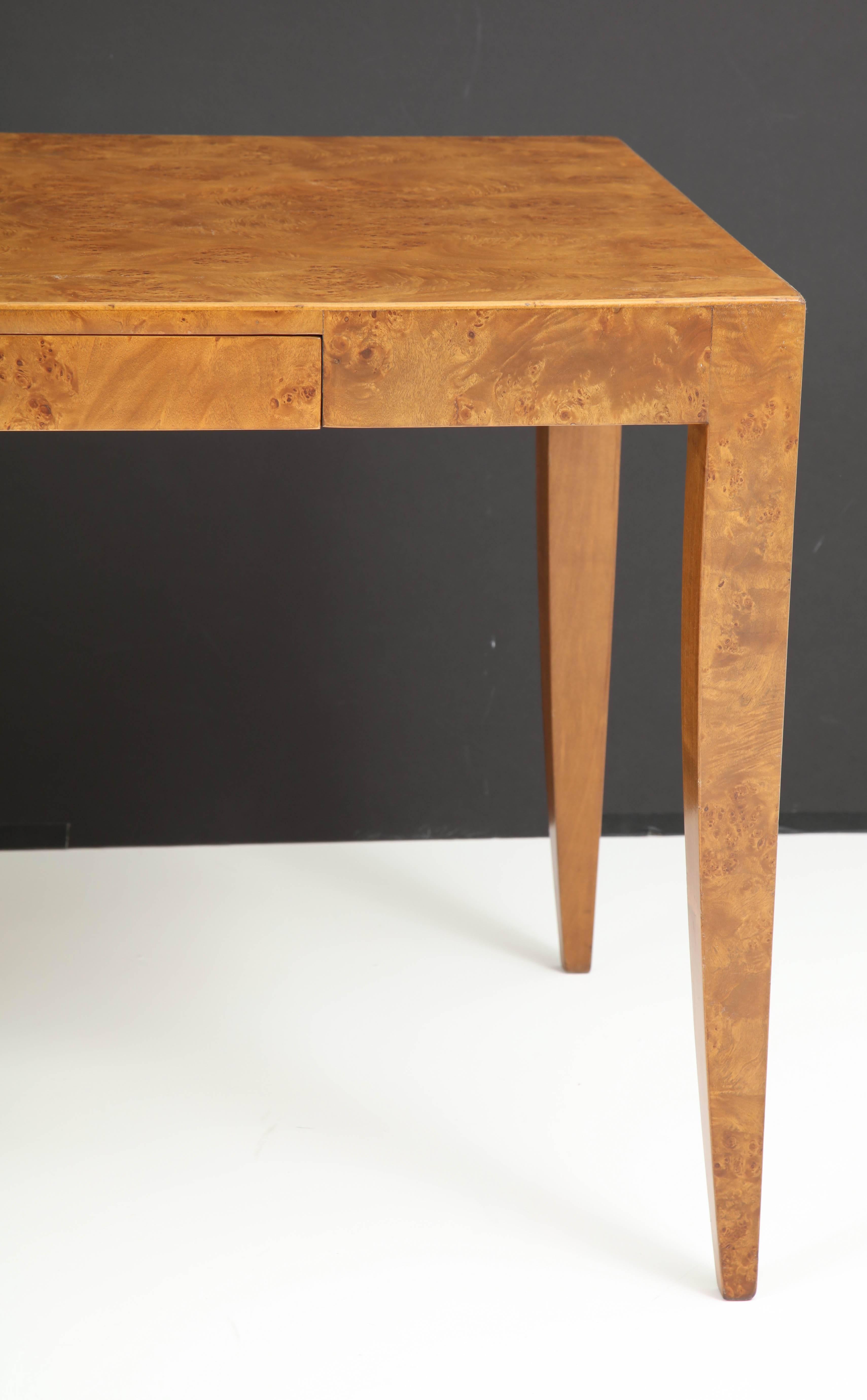 Late 20th Century Burl Wood Italian Desk For Sale