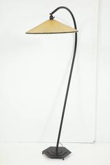 Danish Painted Metal Arc Floor Lamp, circa 1940s