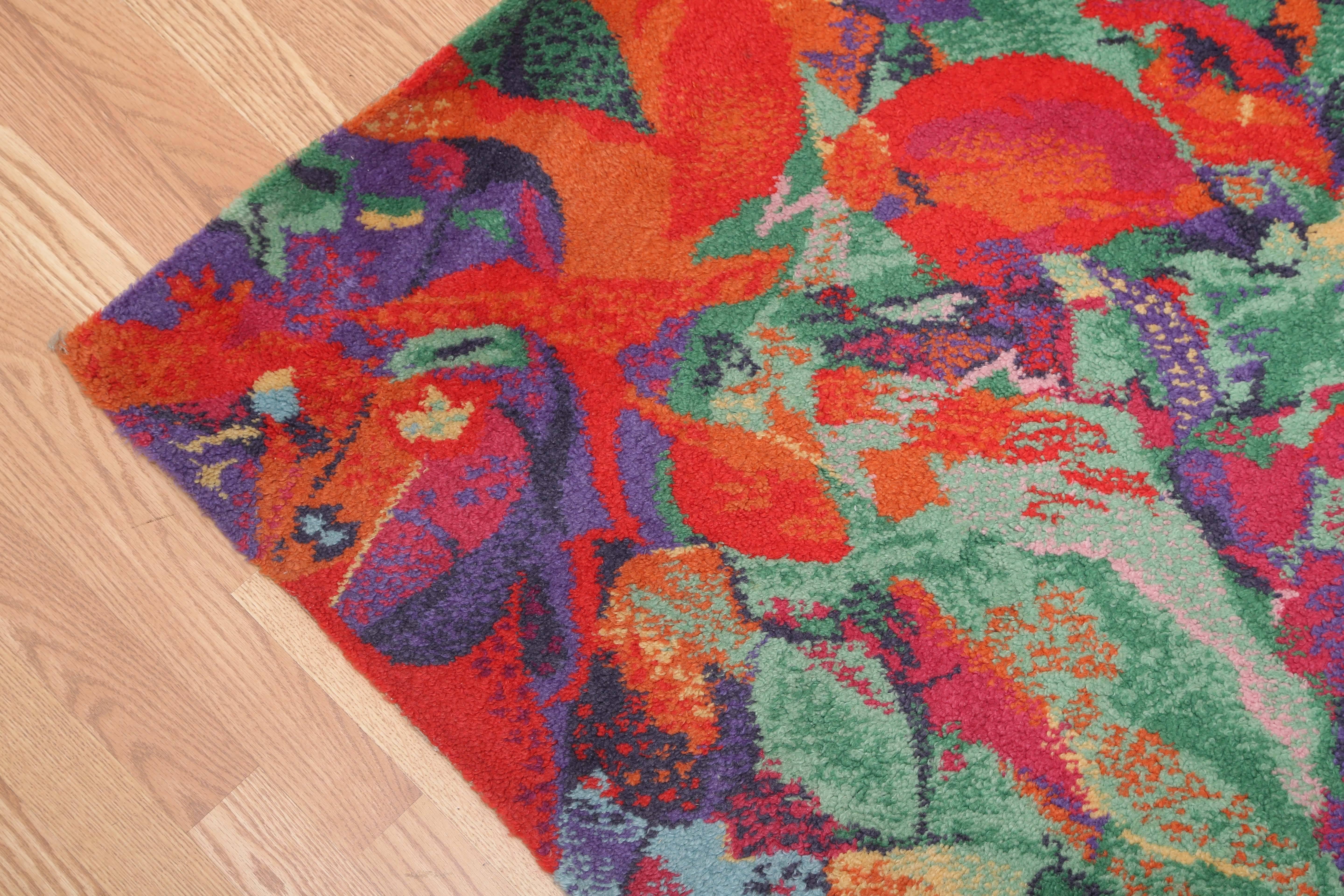 Striking modern abstract wool rug titled 