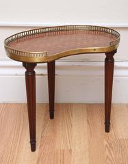 Petite Kidney Shaped French Marquetry Accent Table