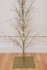 Ornamental Gold Metal and Crystal Tree
