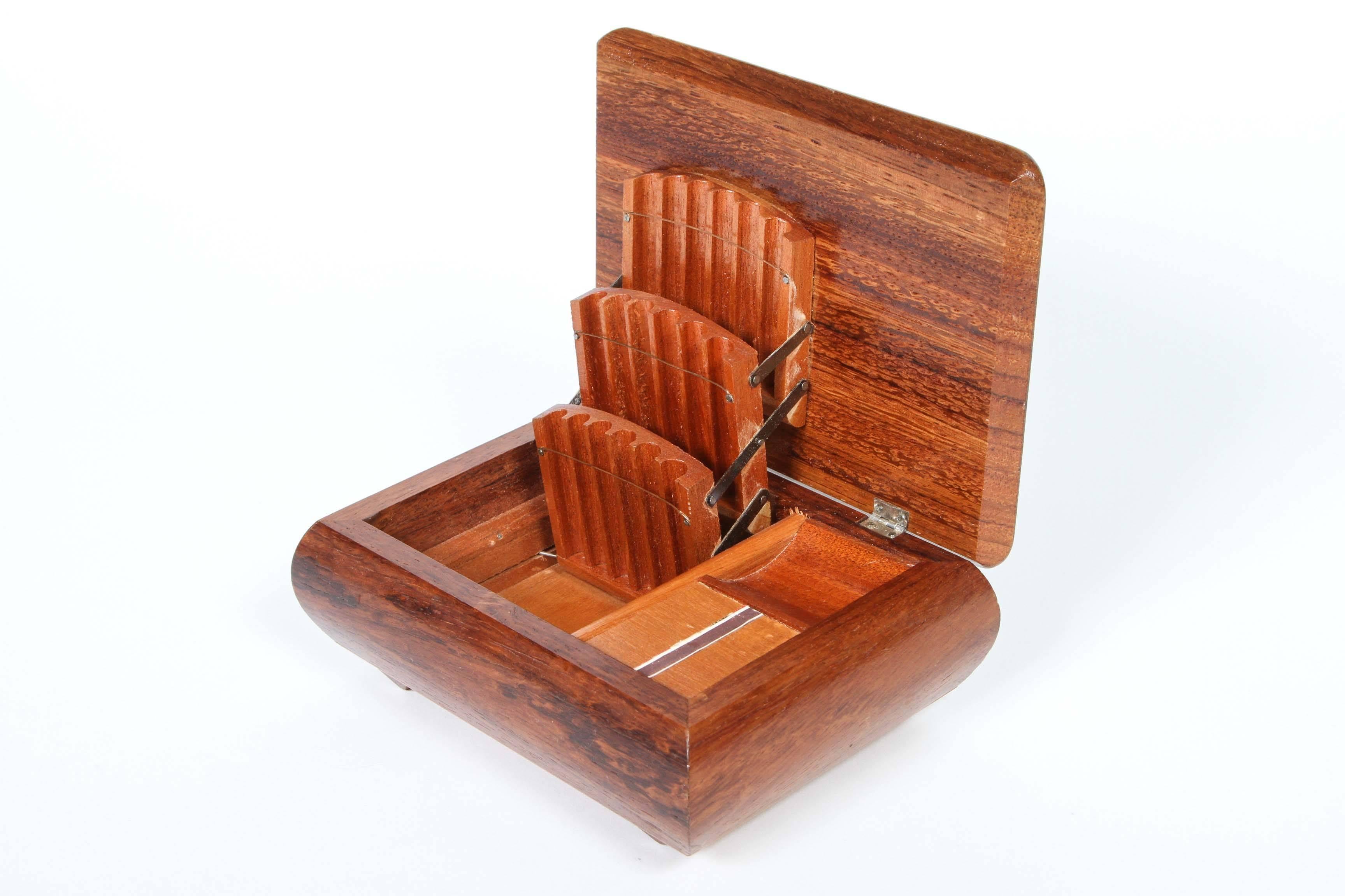 vintage wooden cigarette box