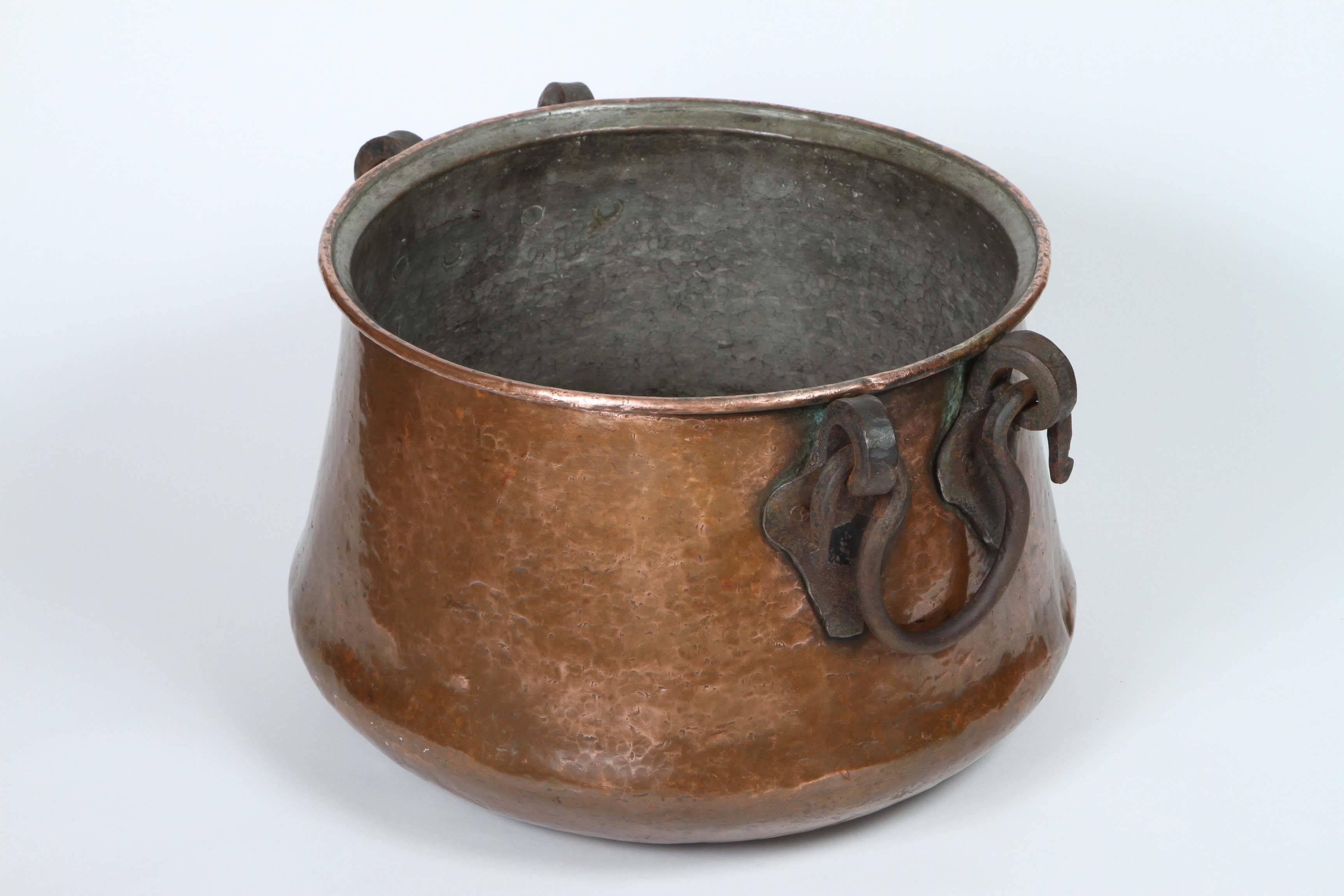 Vintage Hand-Forged Copper Cauldron 1