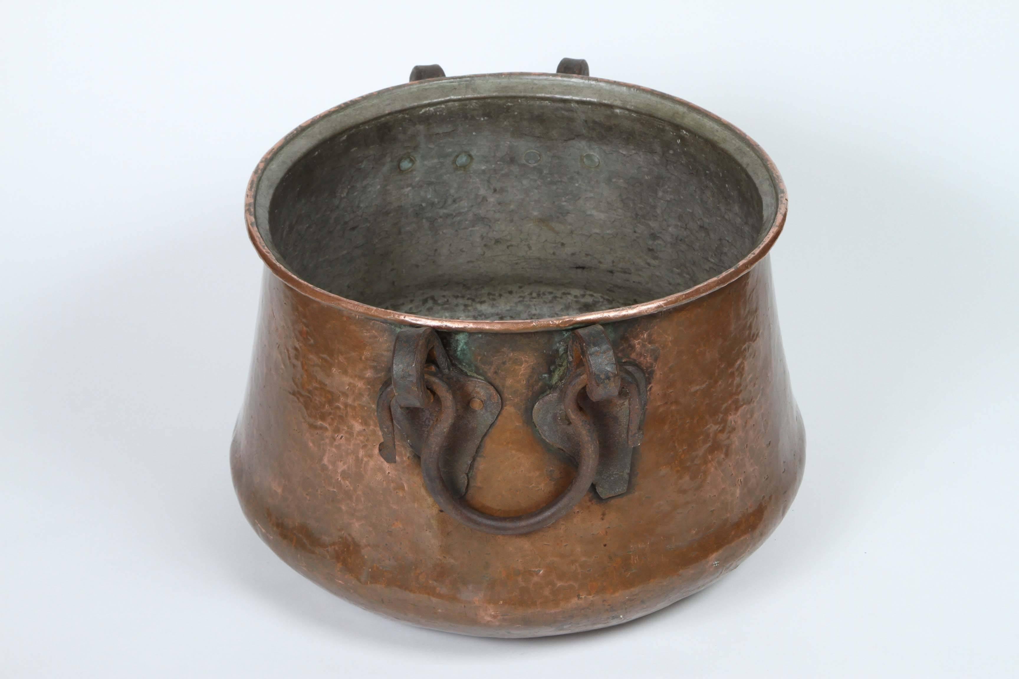 Vintage Hand-Forged Copper Cauldron 2