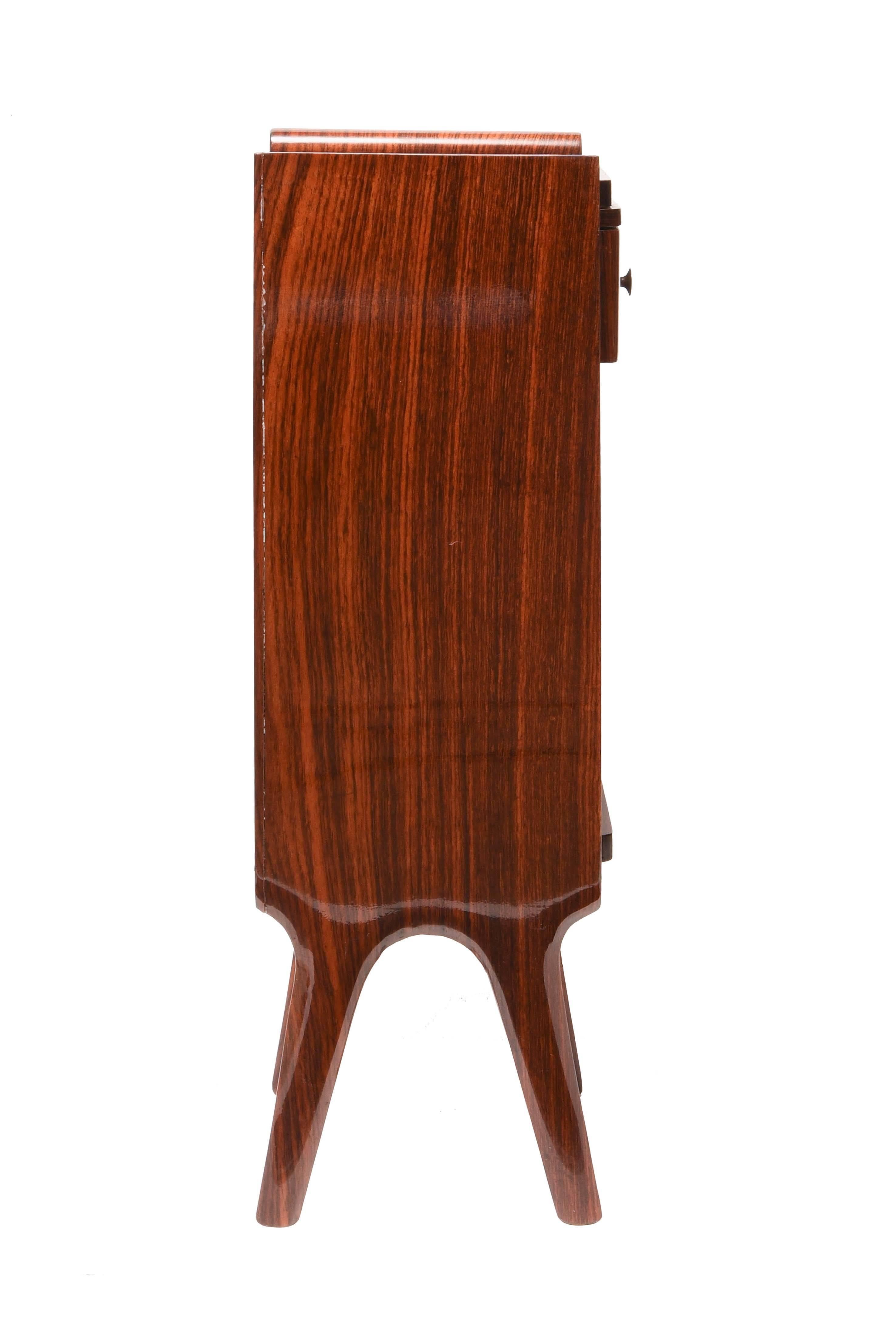Elegant rosewood bedside attributed to Ico Parisi.