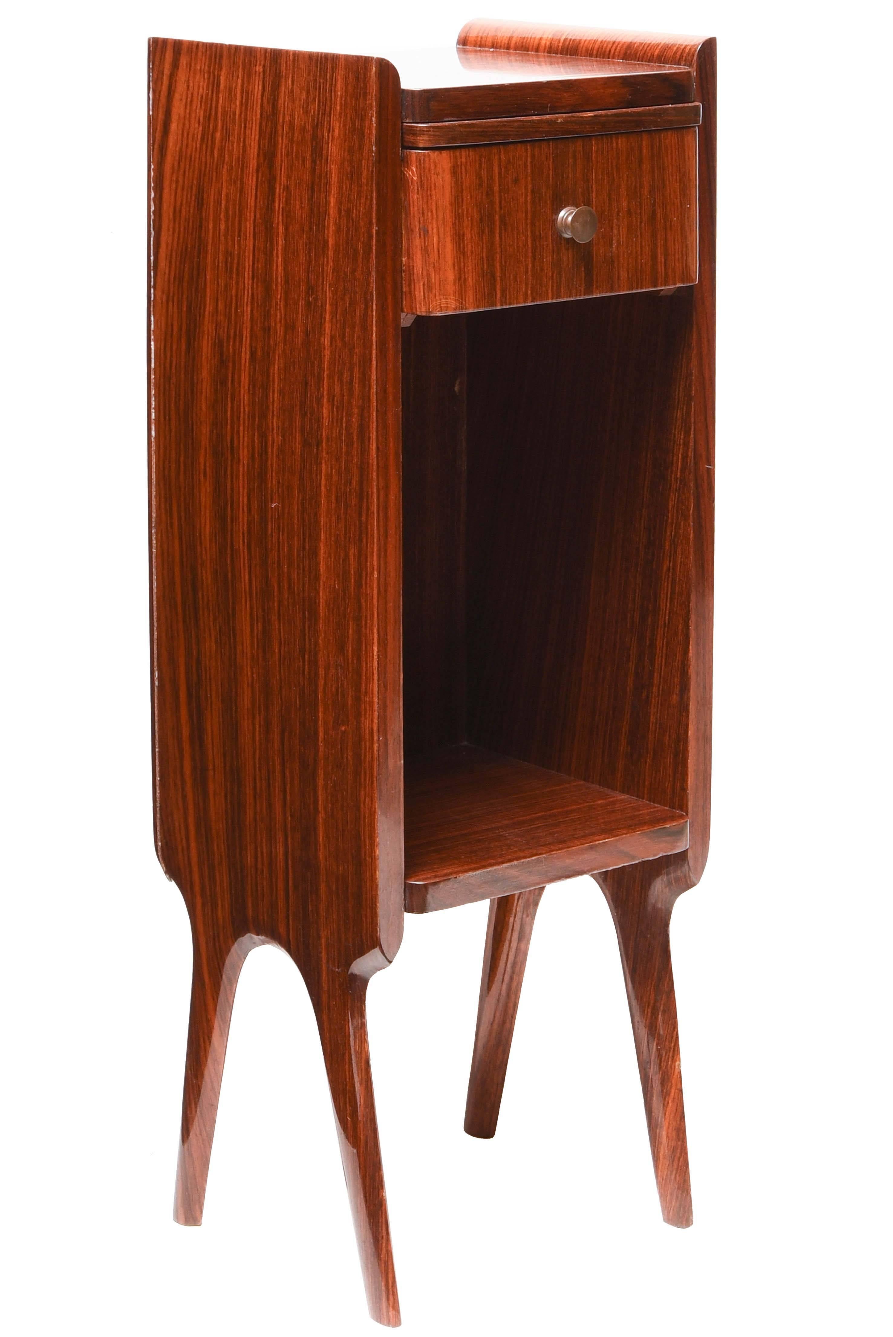Italian Elegant Rosewood Bedside Attributed to Ico Parisi For Sale