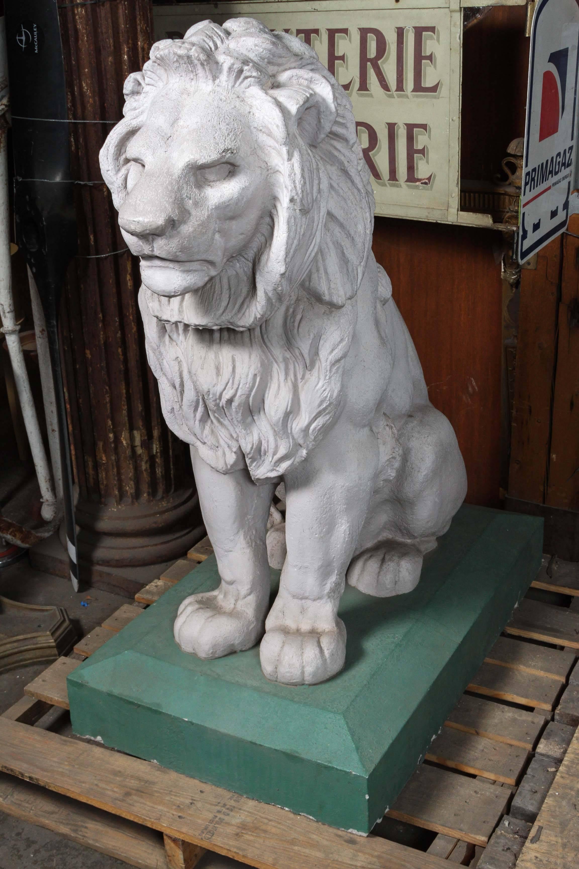 1927 pair of lions from a Bel Air Italian Villa. Old quality concrete castings in excellent shape. These can be seen at our 1800 South Grand Ave location in Downtown Los Angeles.