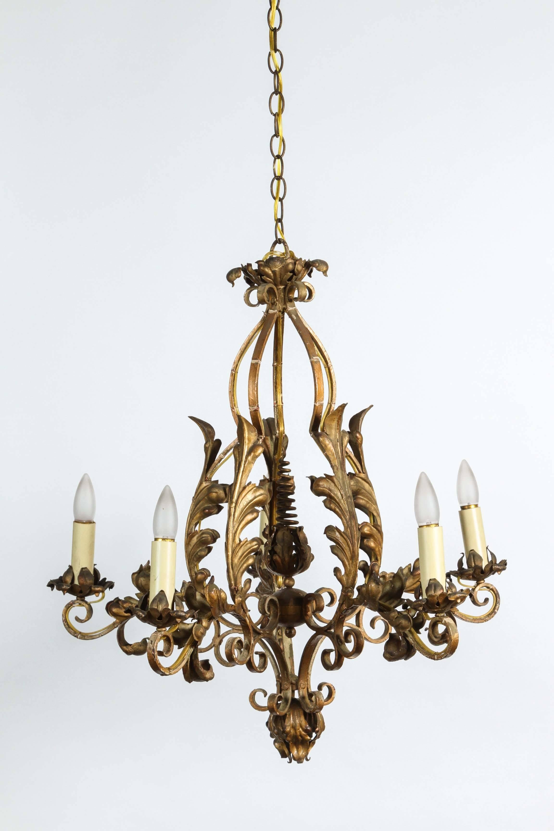 chandelier with leaves