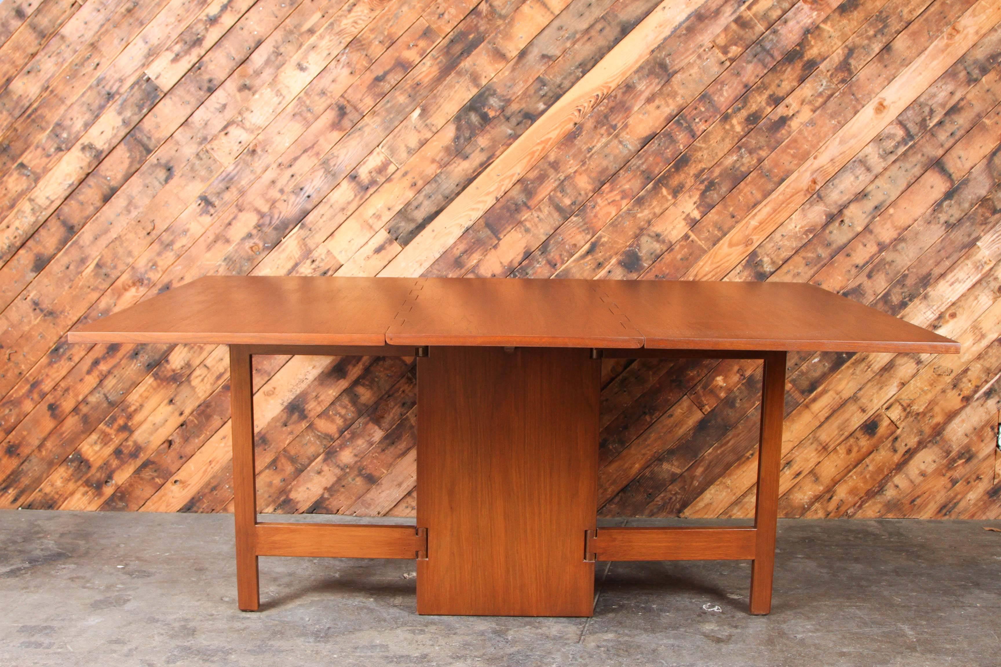 20th Century George Nelson for Herman Miller Refinished Walnut Dining Table