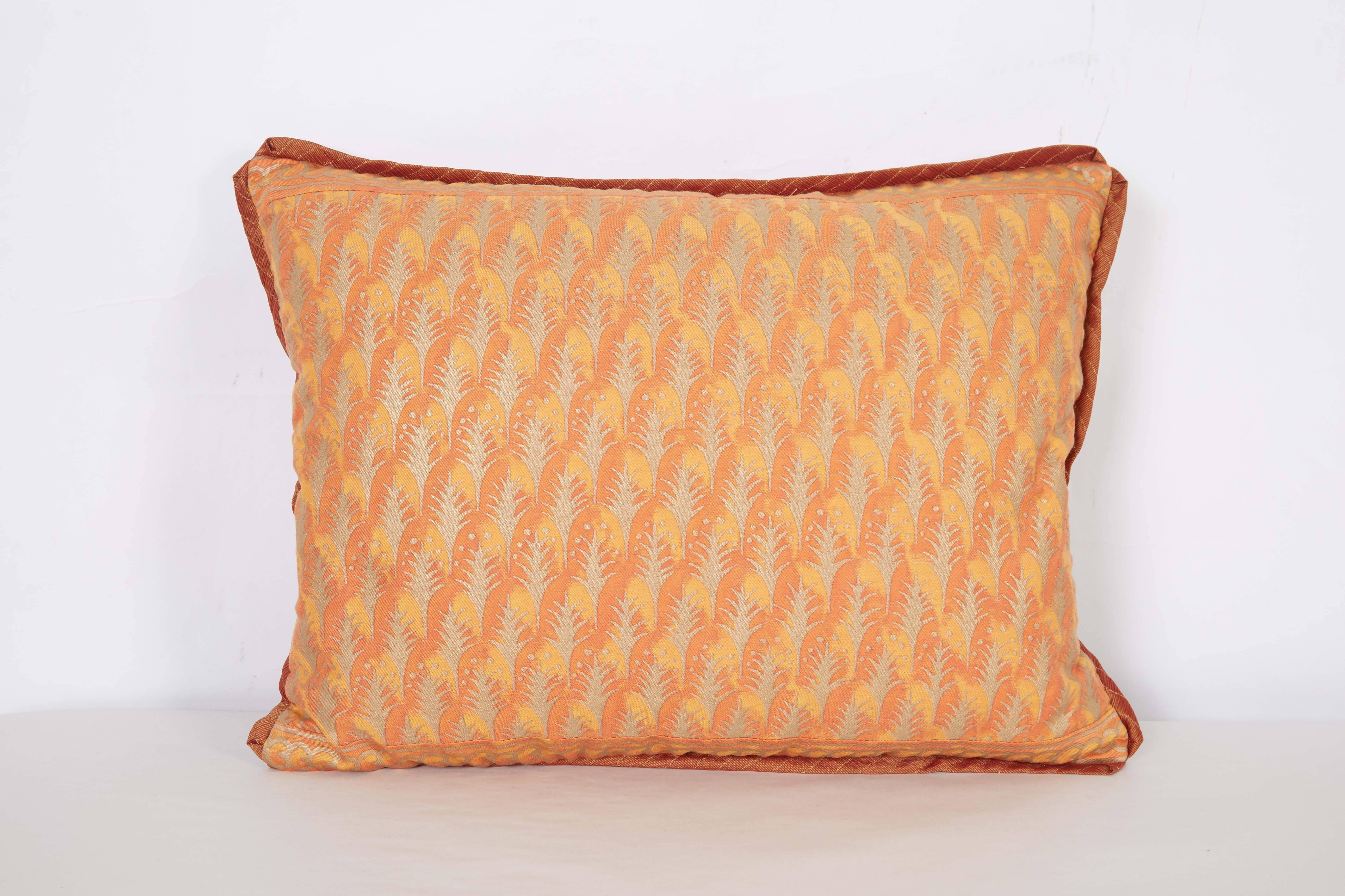 Moorish A Pair of Fortuny Fabric Lumbar Cushions in the Puimette Pattern
