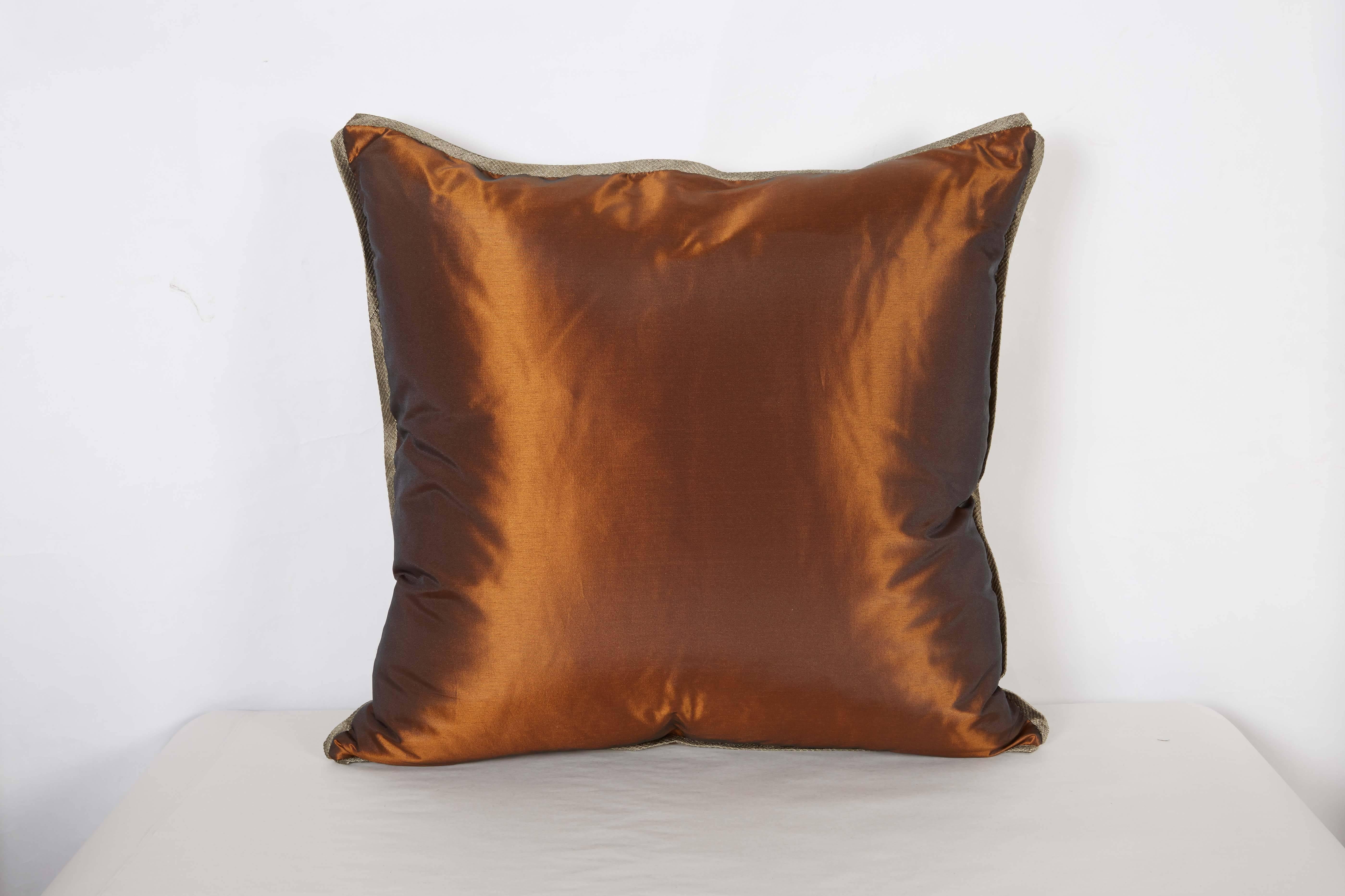 American A Pair of Fortuny Fabric Cushions in the Solimena Pattern