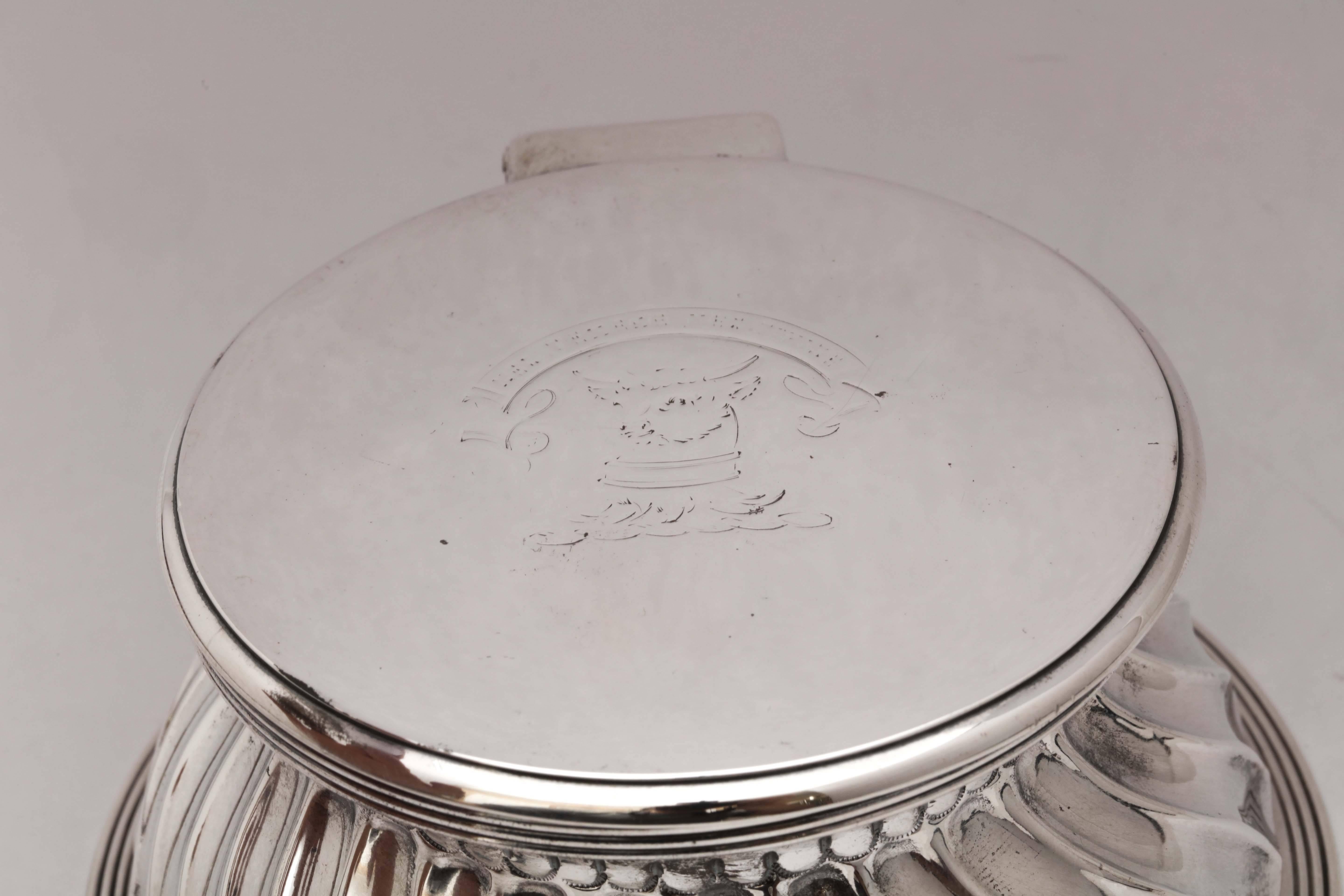 Victorian Sterling Silver Inkwell with Hinged Lid 2