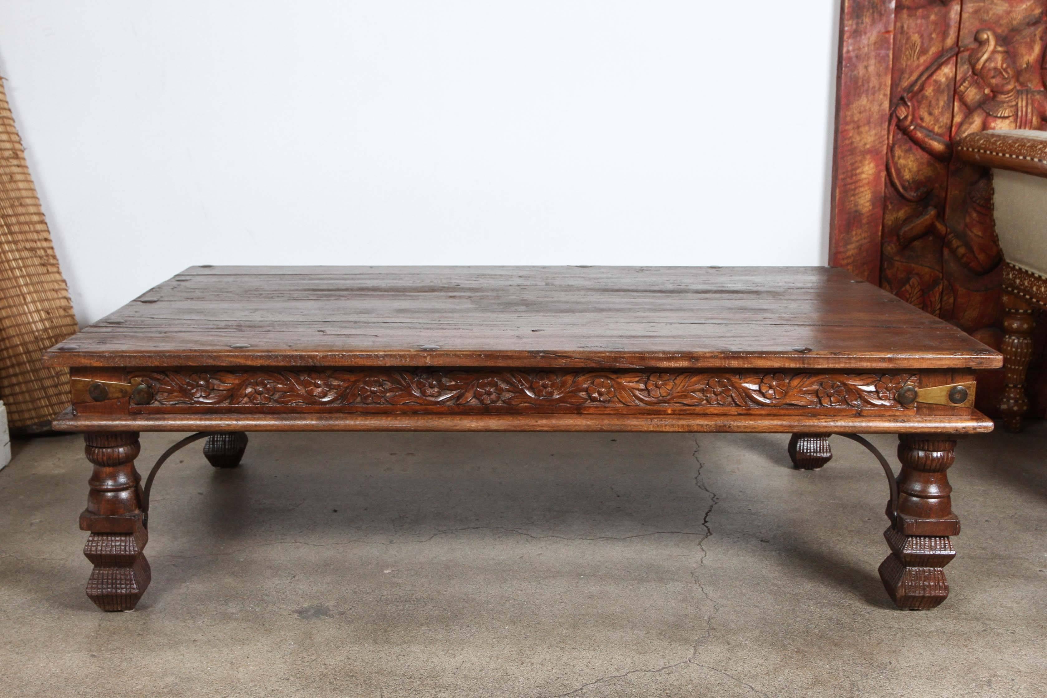 20th Century Vintage Anglo-Indian Teak Coffee Table