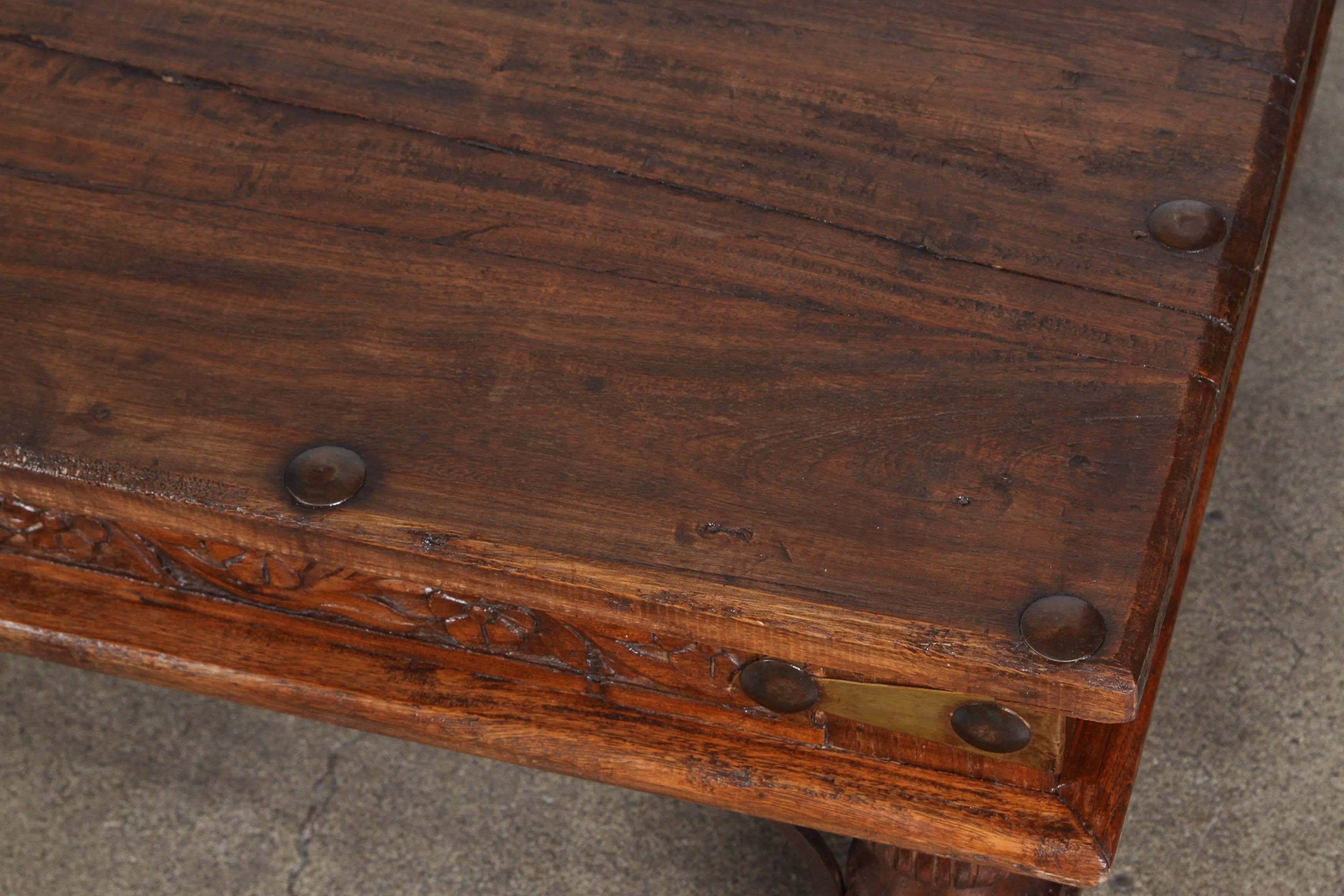 Vintage Anglo-Indian Teak Coffee Table 2