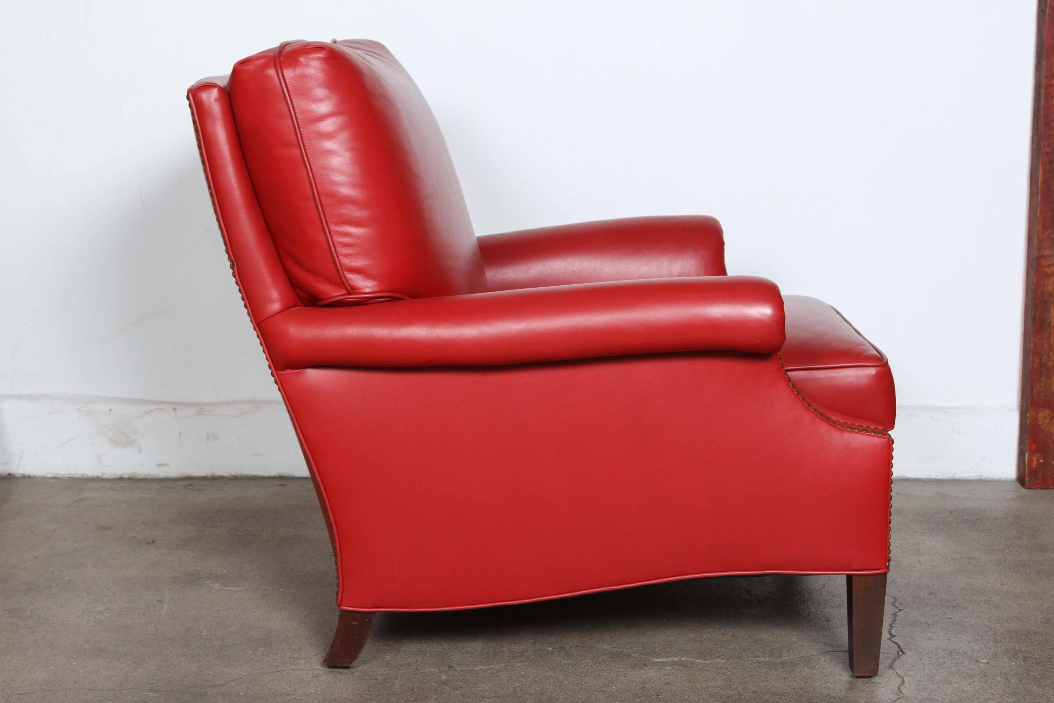 red leather club chairs