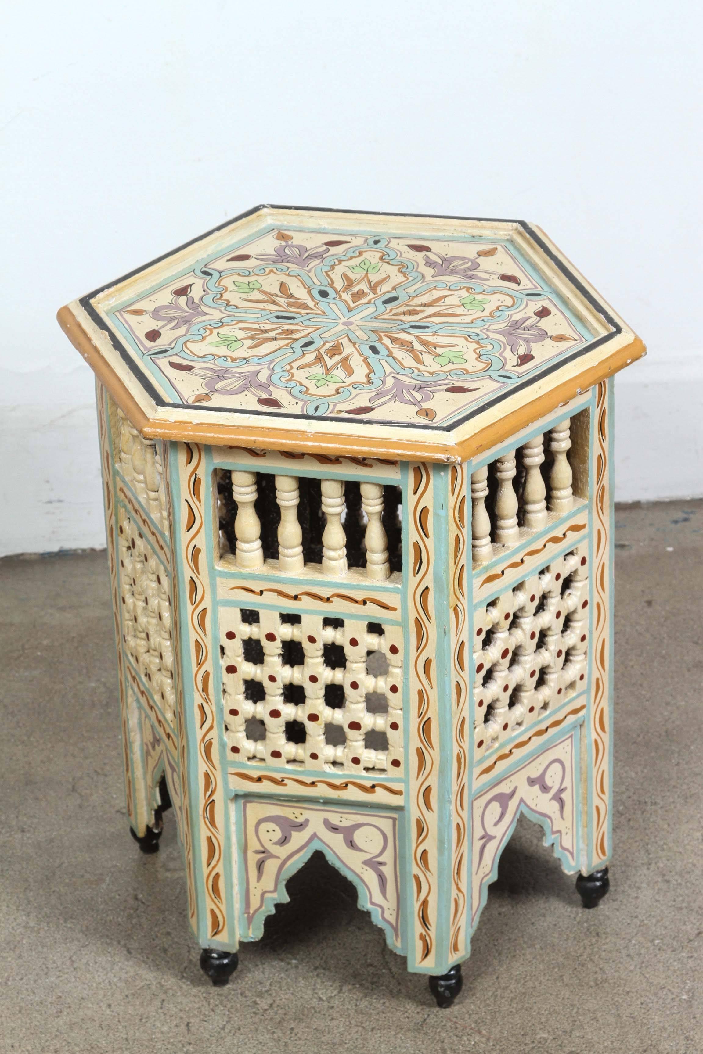 vintage moroccan side table