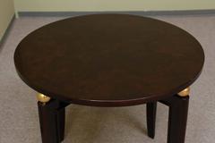 Round French Art Deco Side Tables in Walnut