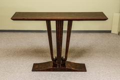 Art Deco Italian Burl Walnut Veneer Console