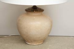 Late 19th Century Terracotta Wine Vessel Lamp