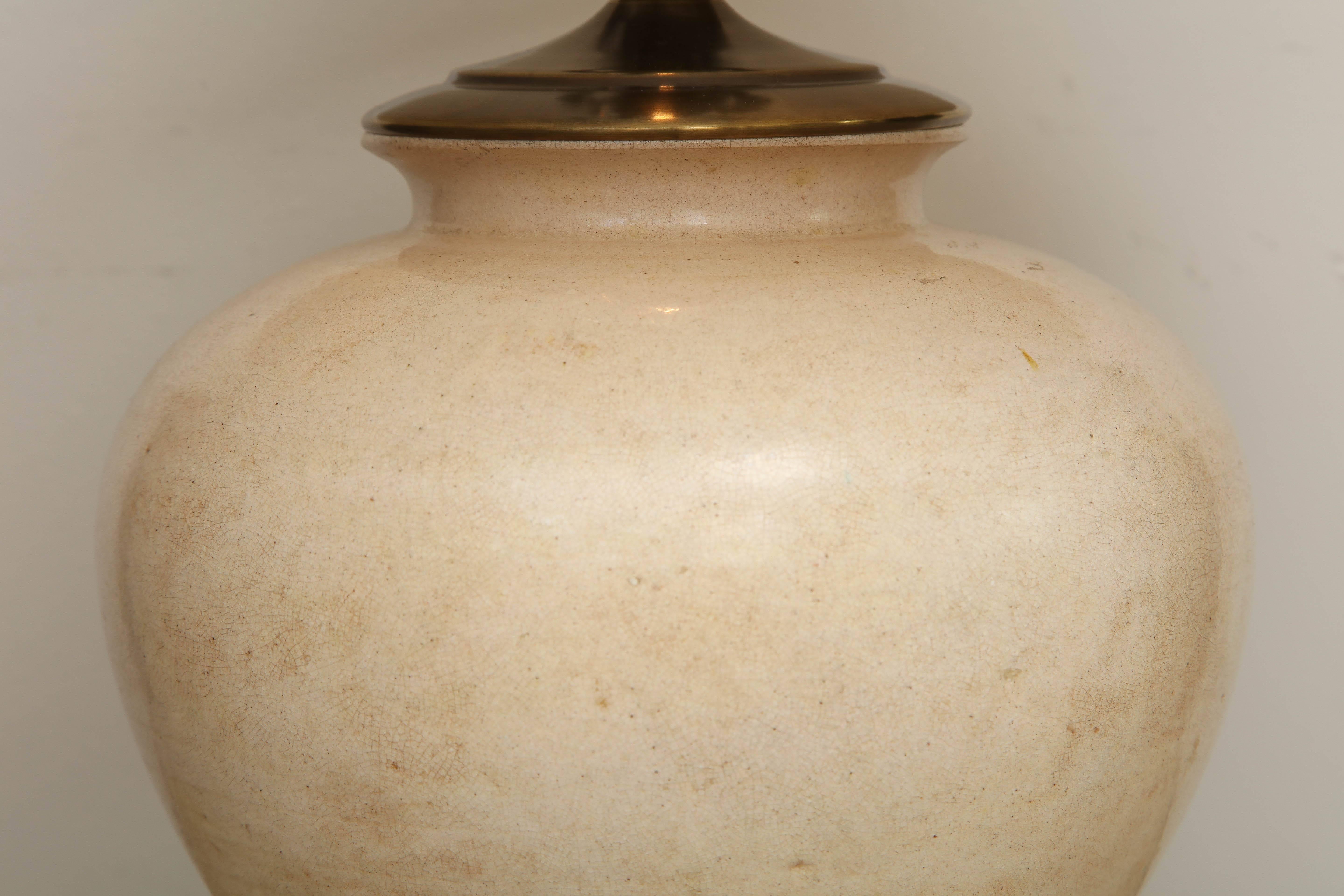 Late 19th Century Terracotta Wine Vessel Lamp For Sale 2