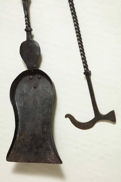 Set Of Whimsical Blacksmith Made Fire Tools For At 1stdibs Early 20th Century Set Of Whimsical Blacksmith Made Fire Tools For