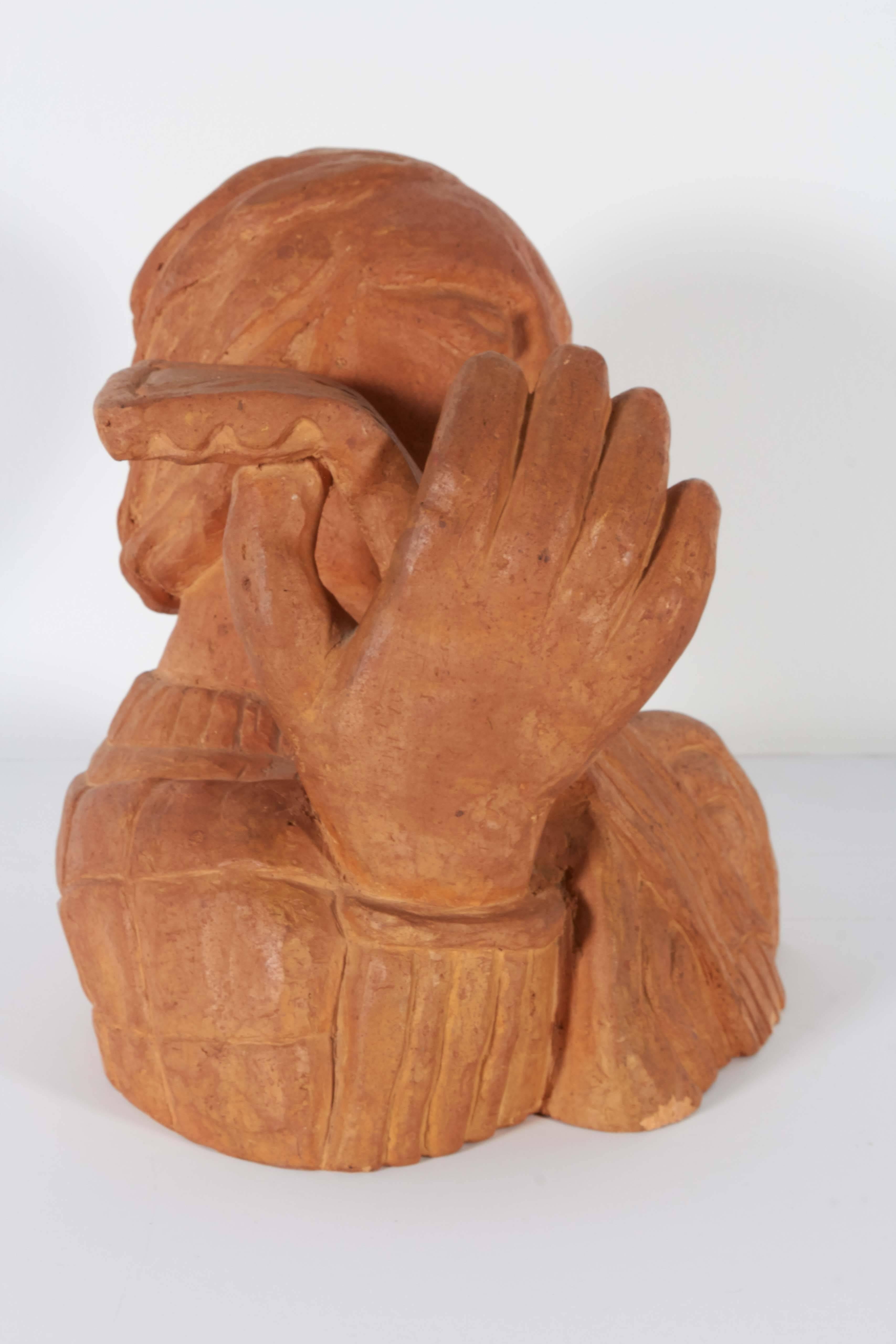 Terracotta Sculpture In Good Condition For Sale In New York, NY
