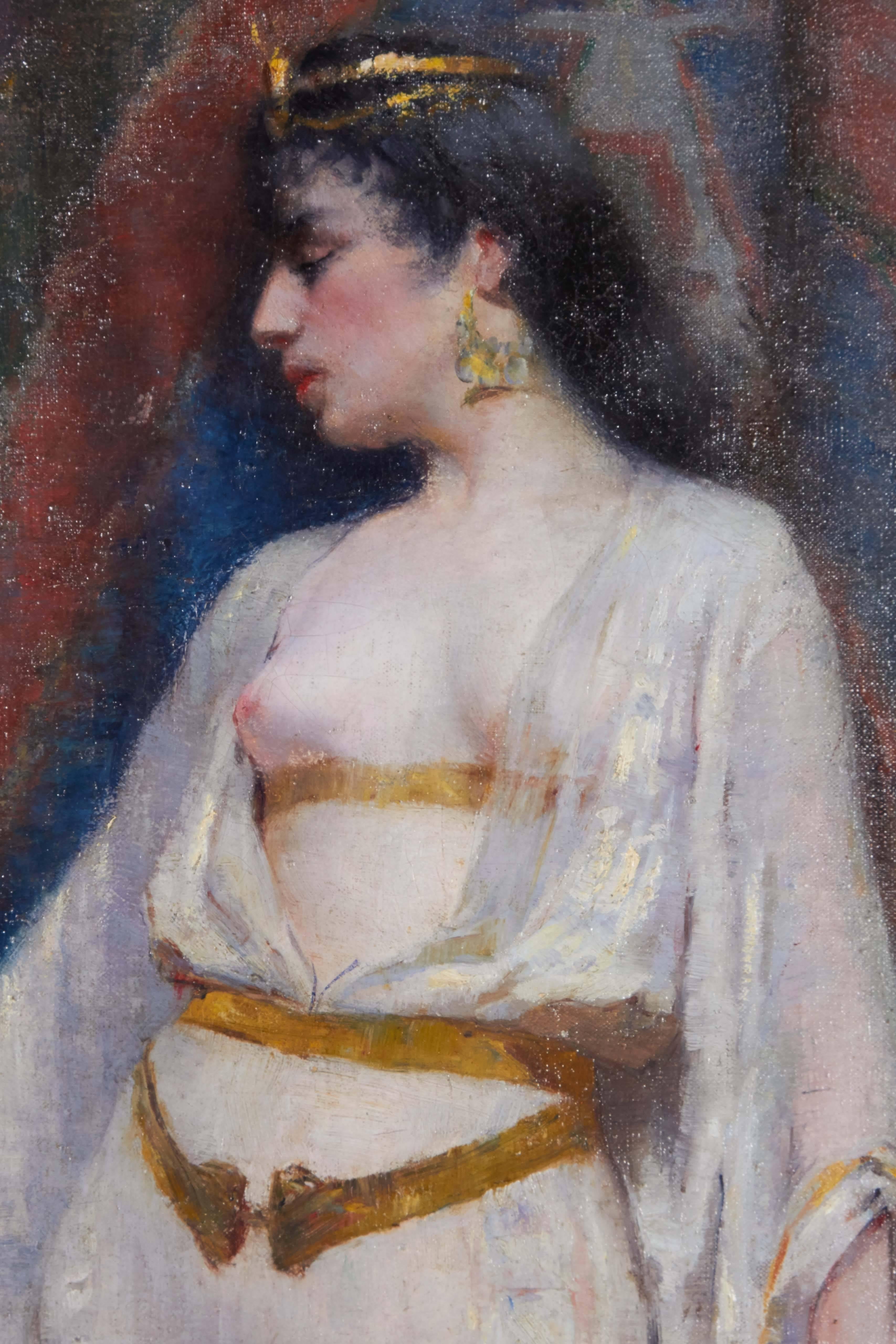 Unknown Portrait of Woman in Exotic Costume For Sale