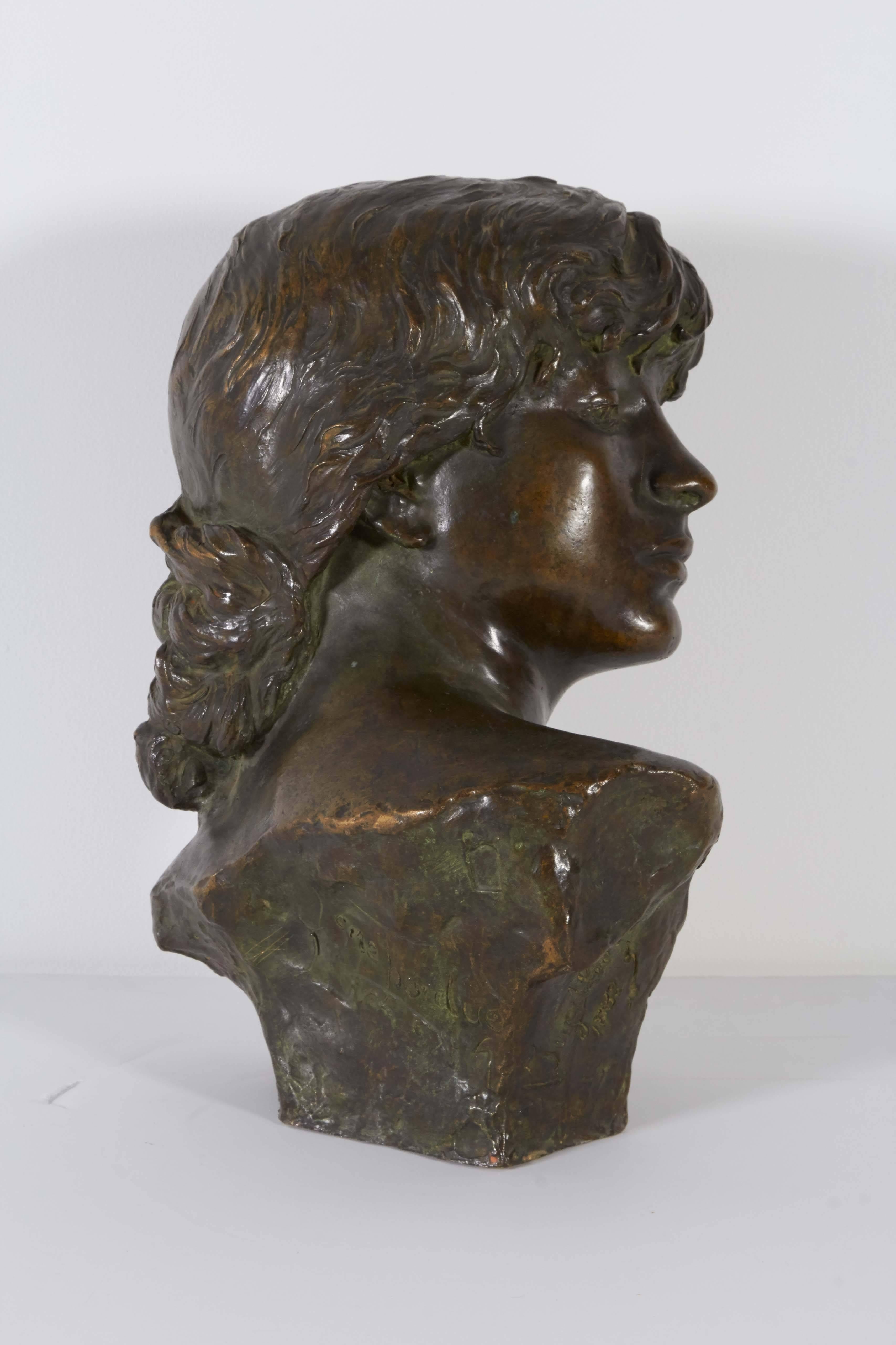 Bronze Female Bust For Sale 1