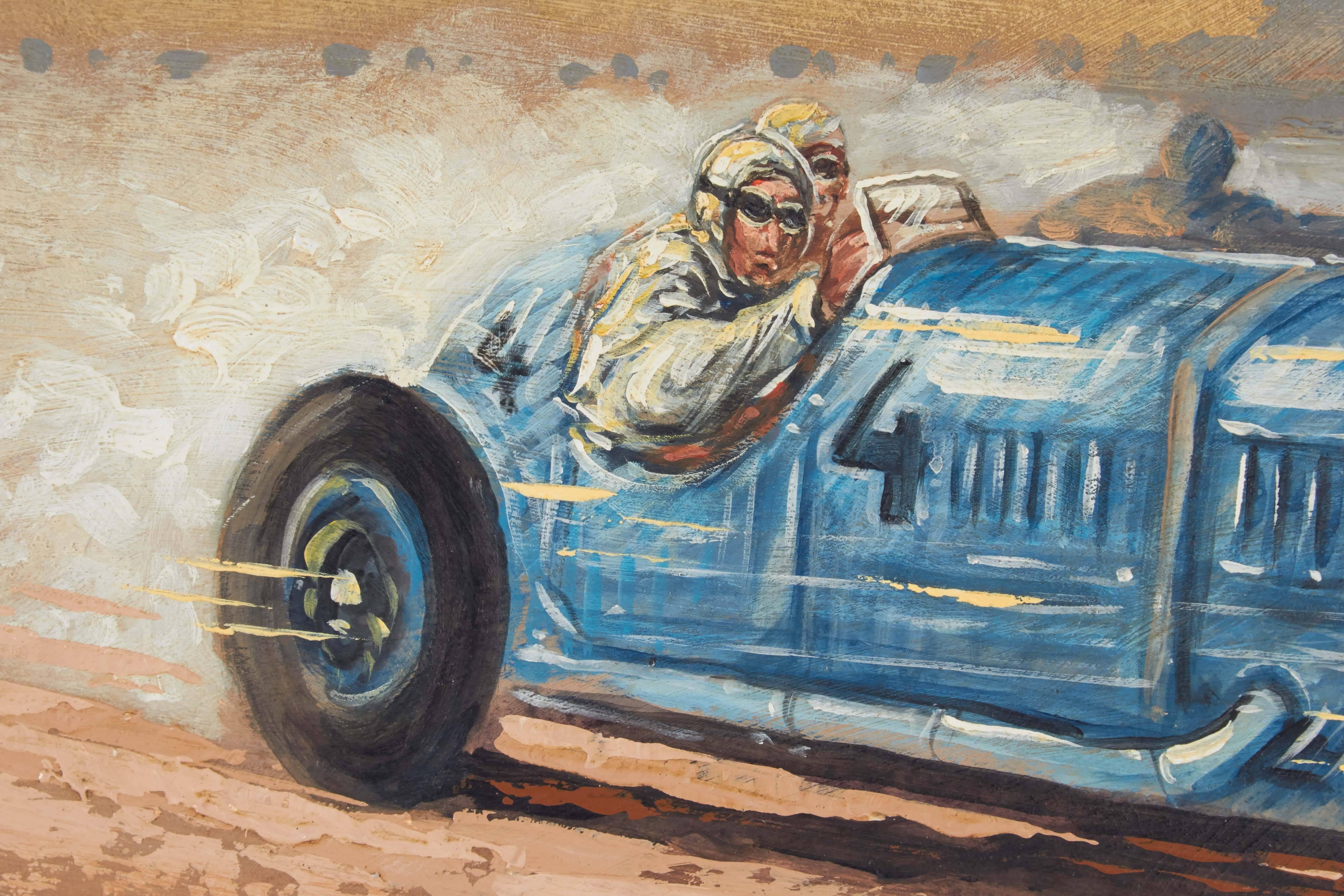 Unknown Race Car Study by William Scott For Sale