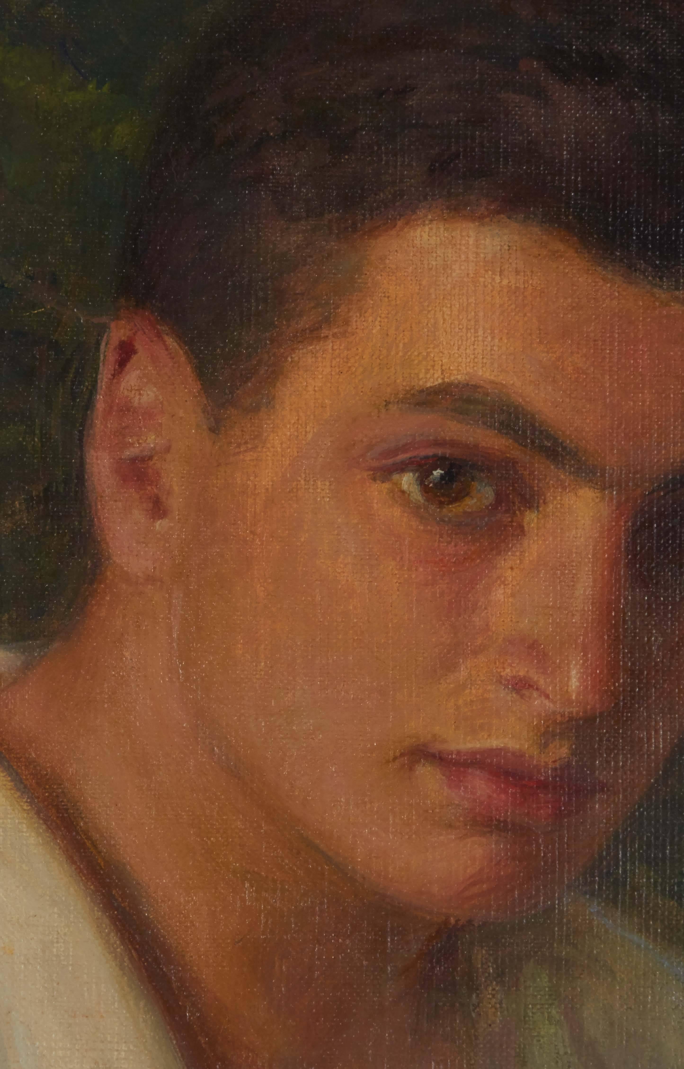 Canvas Portrait of a Young Man in His Sunday Finest, Albert Herter