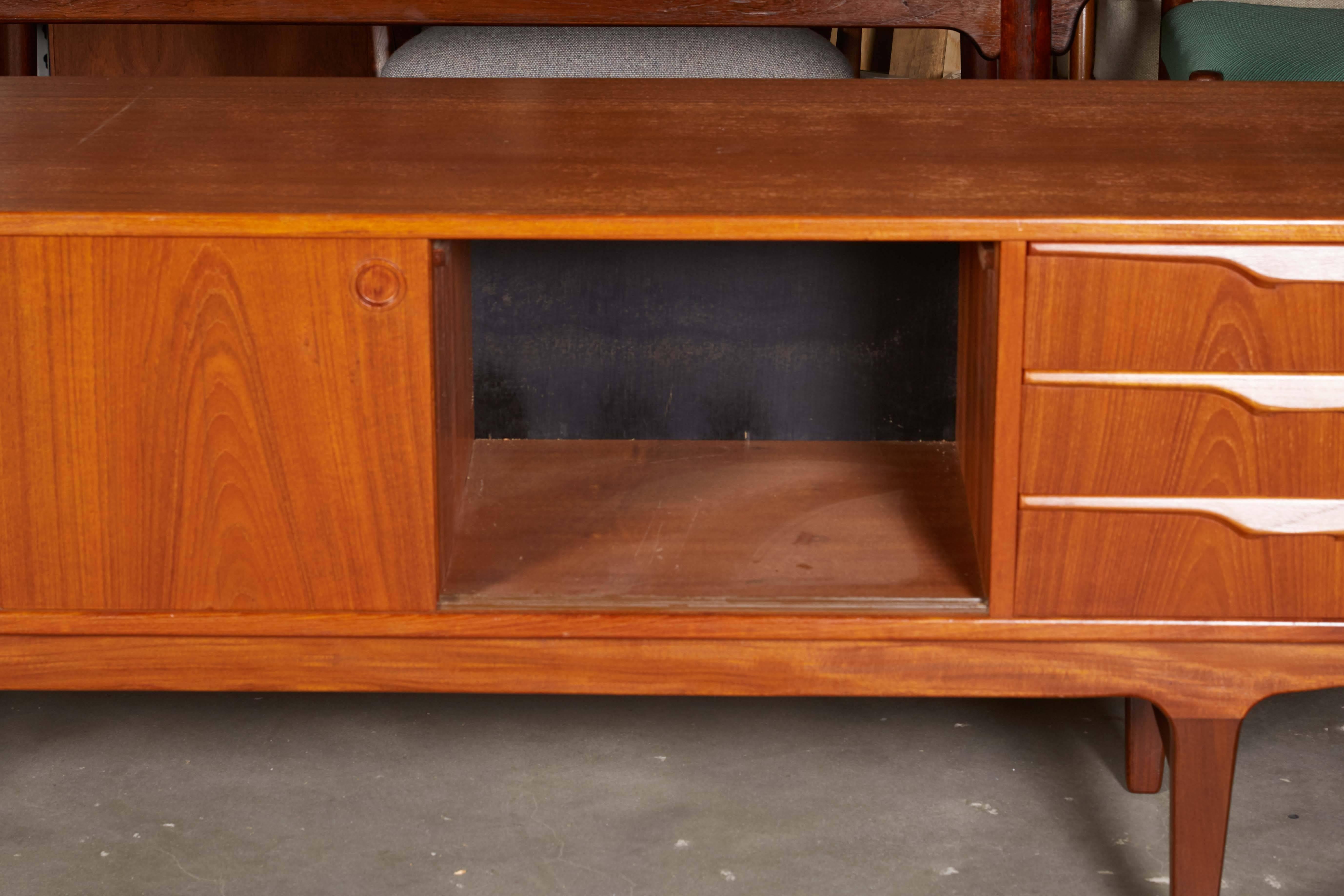 Danish Teak Sideboard In Excellent Condition In New York, NY
