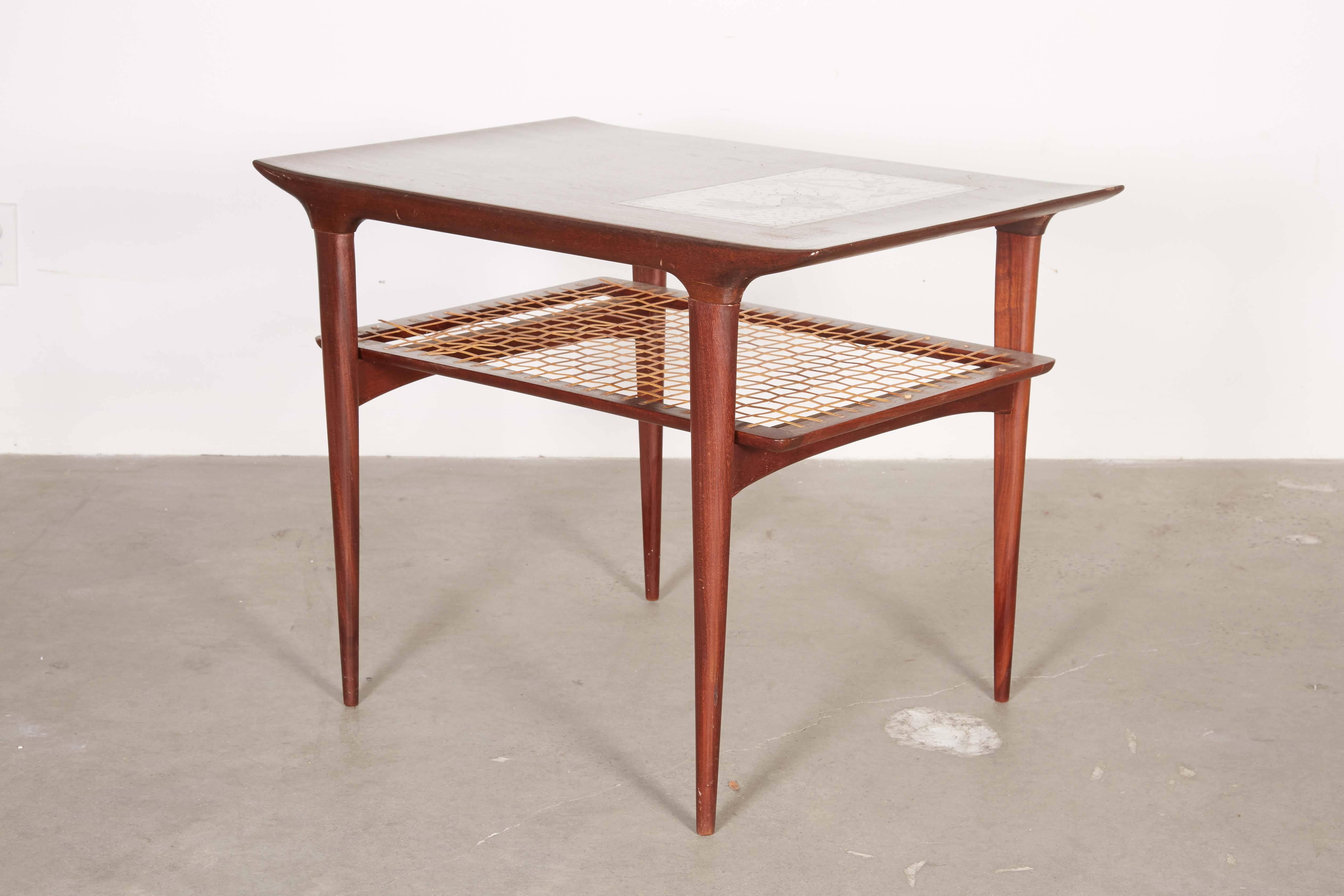 Scandinavian Modern Mid Century Side Table by Johannes Andersen, Pair For Sale