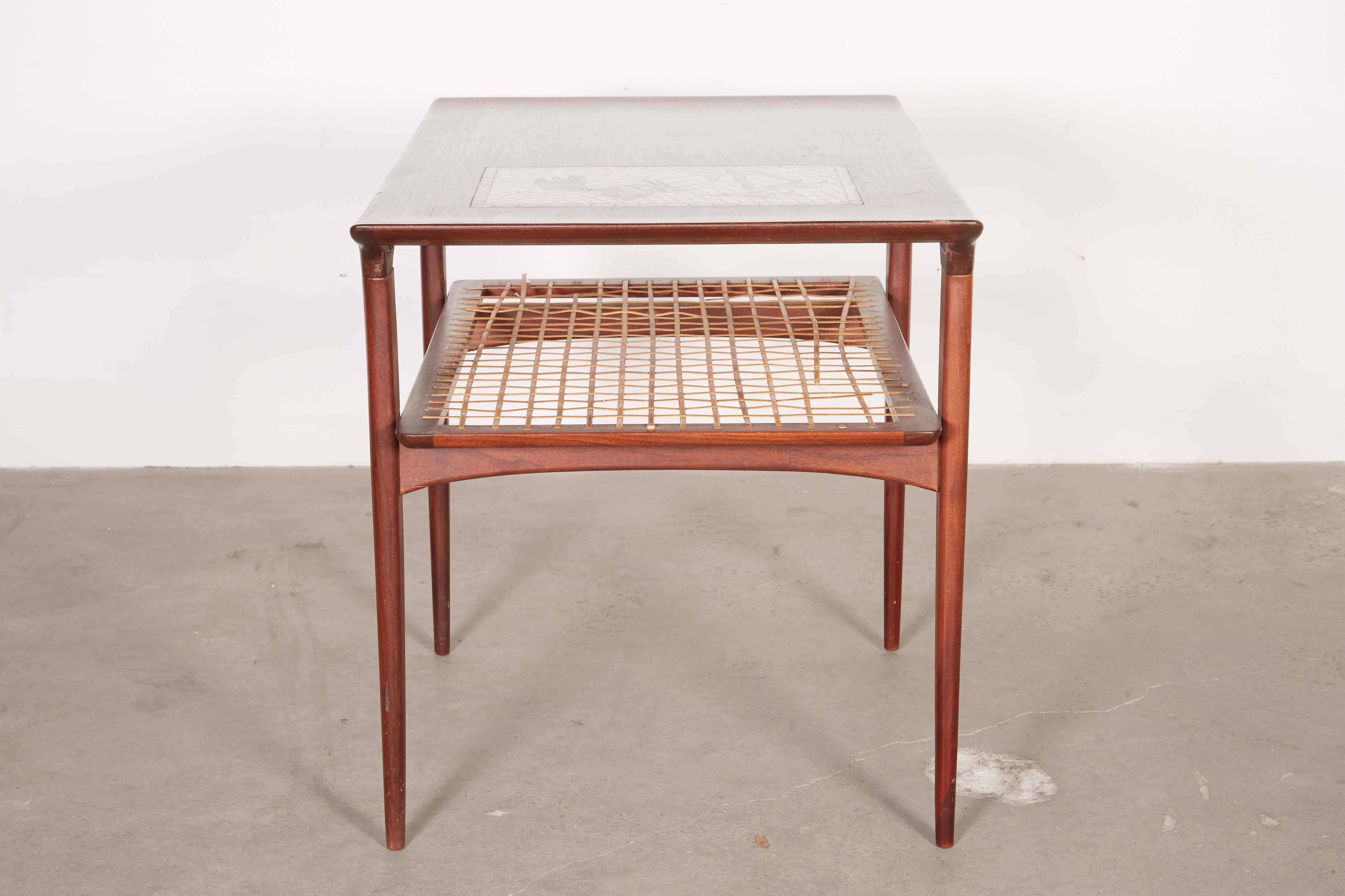 Ceramic Mid Century Side Table by Johannes Andersen, Pair For Sale